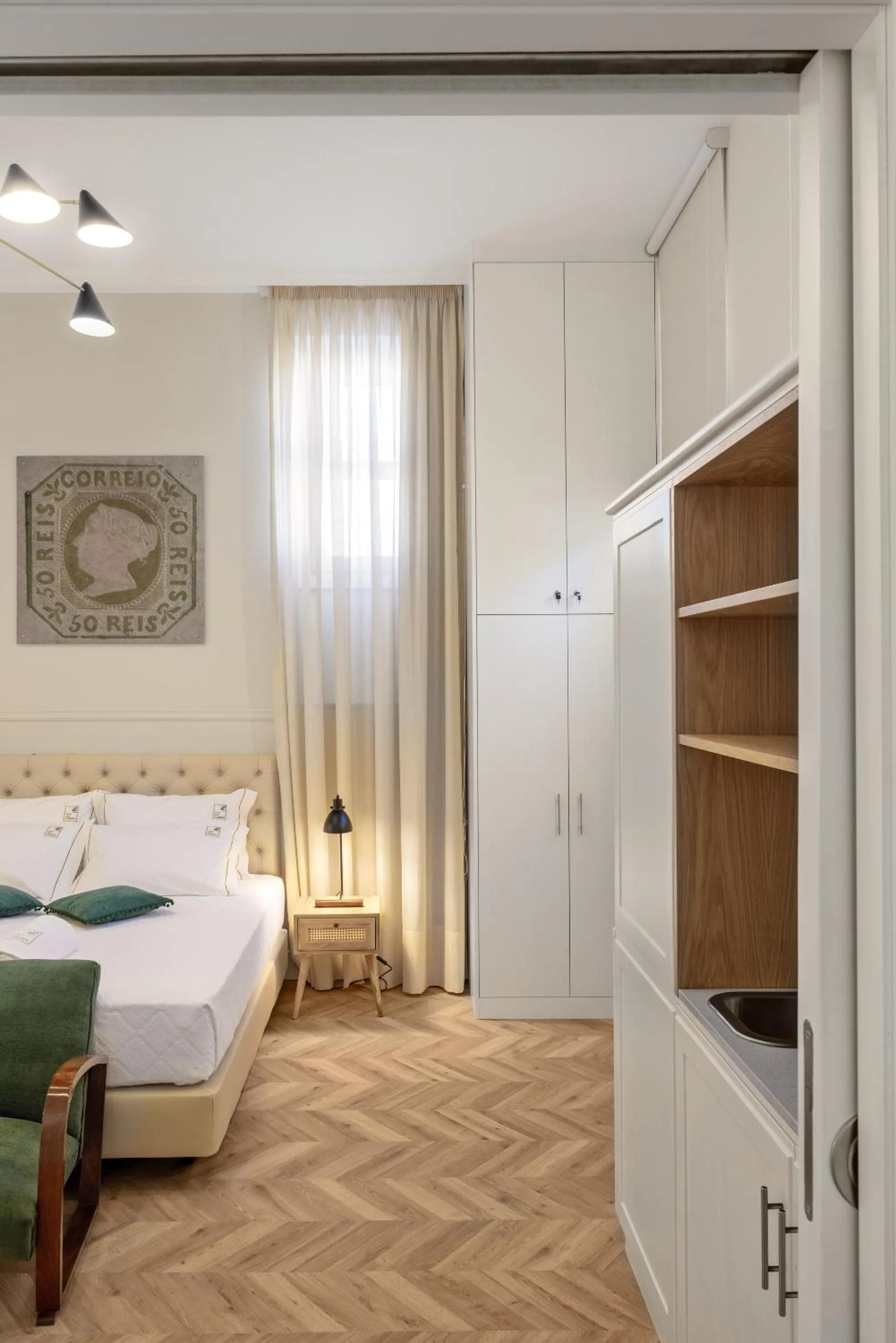 Kitchen or kitchenette, Bed in Casa dos Correios