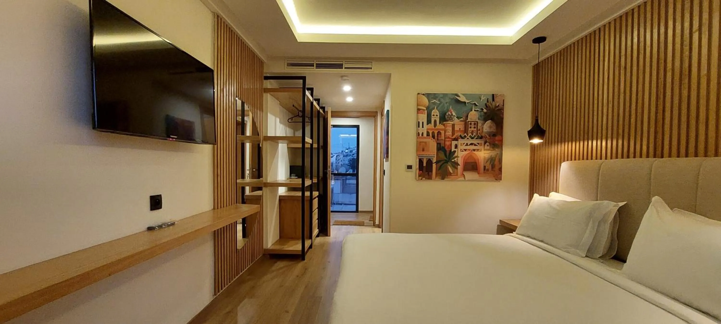 Communal lounge/ TV room, Bed in Unico Hotel & Spa Casablanca