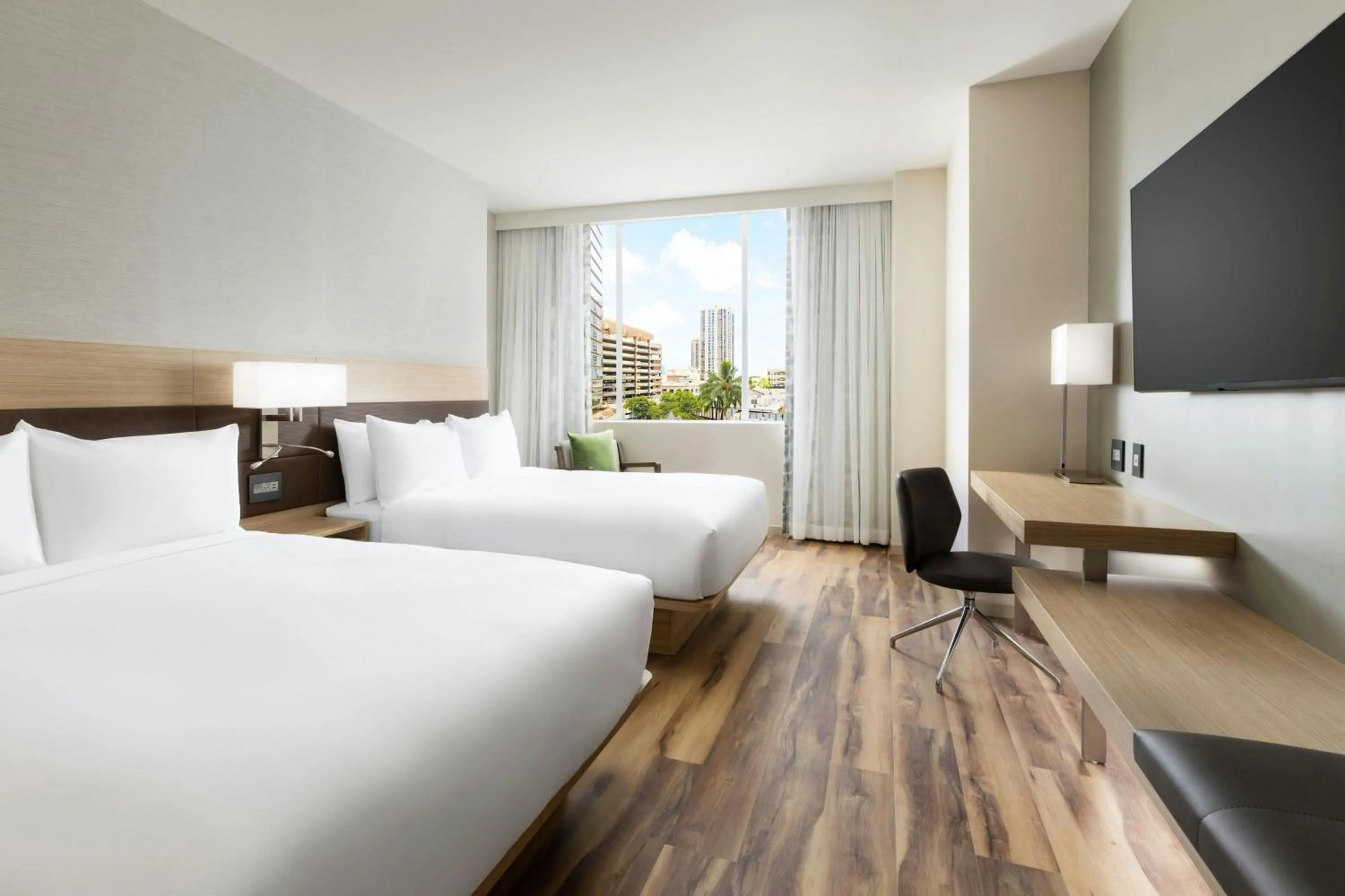 Photo of the whole room, Bed in AC Hotel by Marriott Honolulu