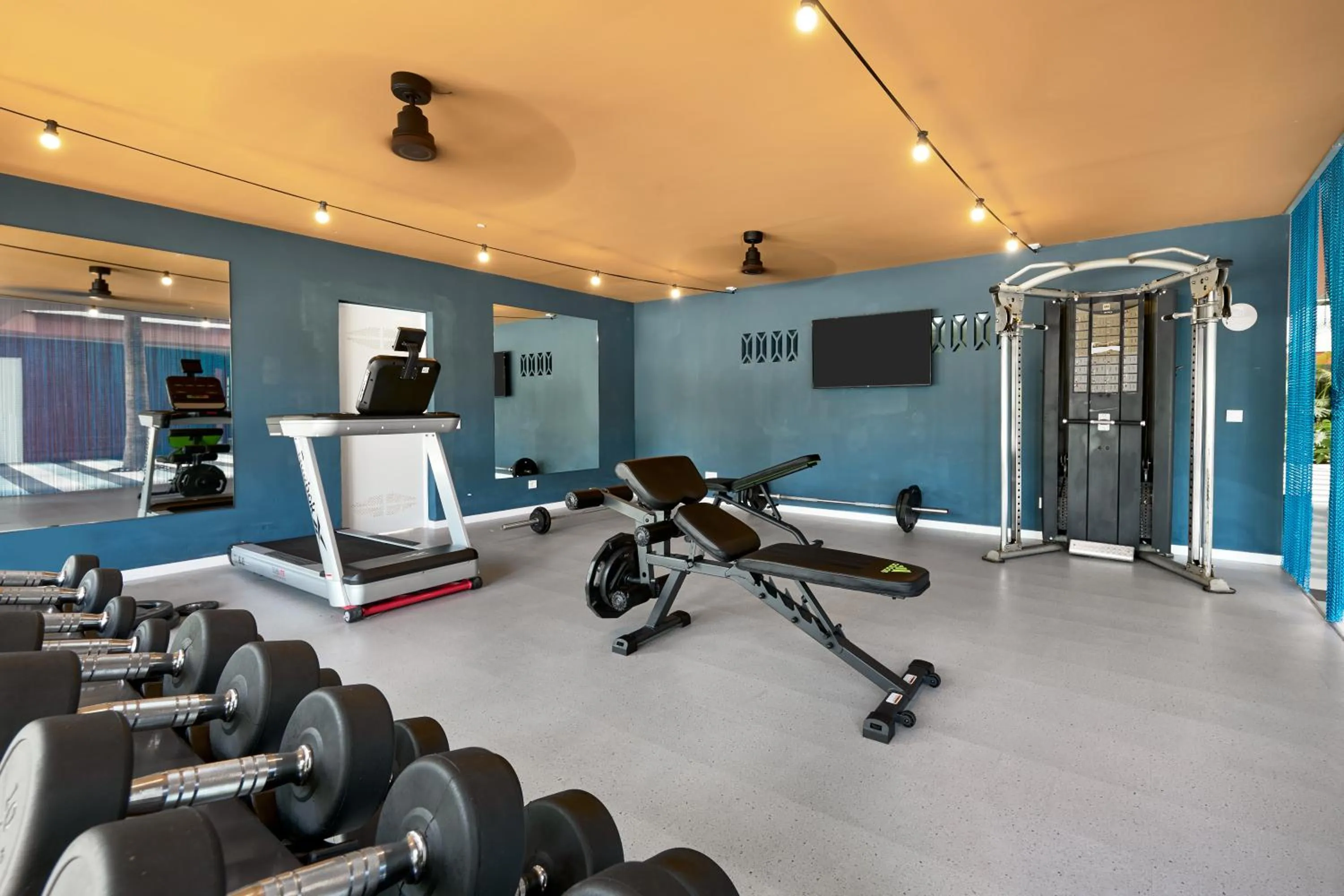 Fitness centre/facilities in tent Mojito Suites