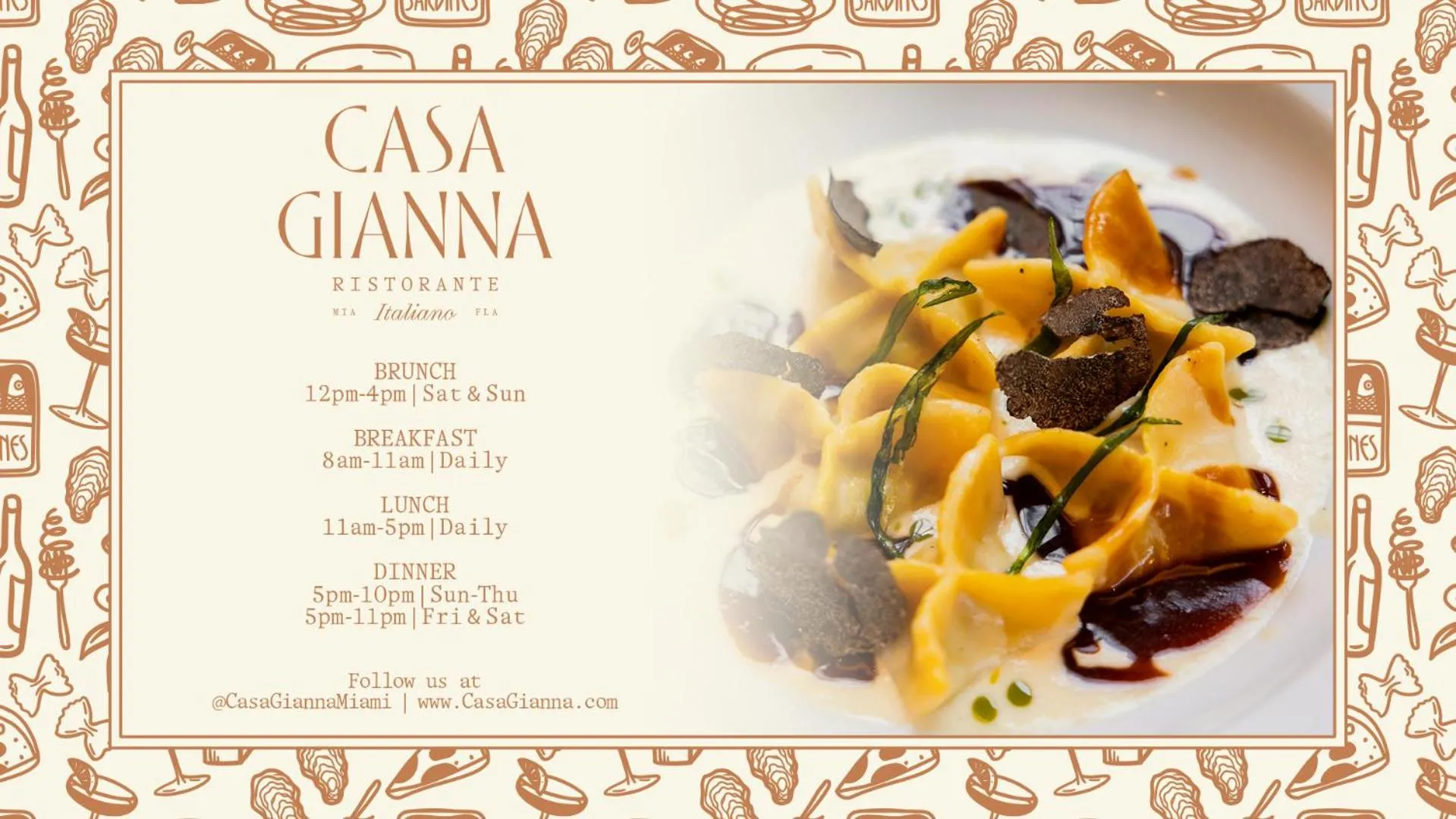 Restaurant/places to eat in Gale Miami Hotel & Residences