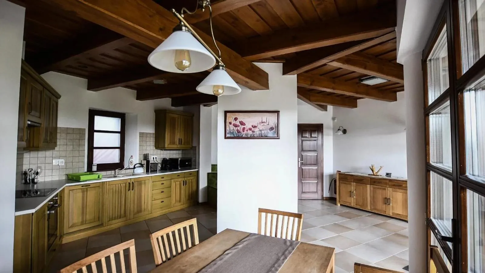 kitchen in Juharos Vendégház