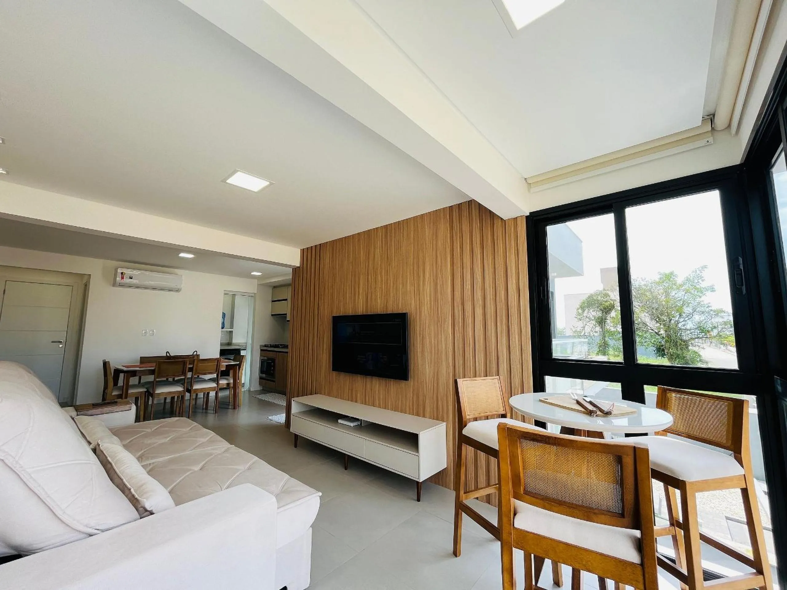 BBQ facilities in Incrível apartamento à 200m da praia