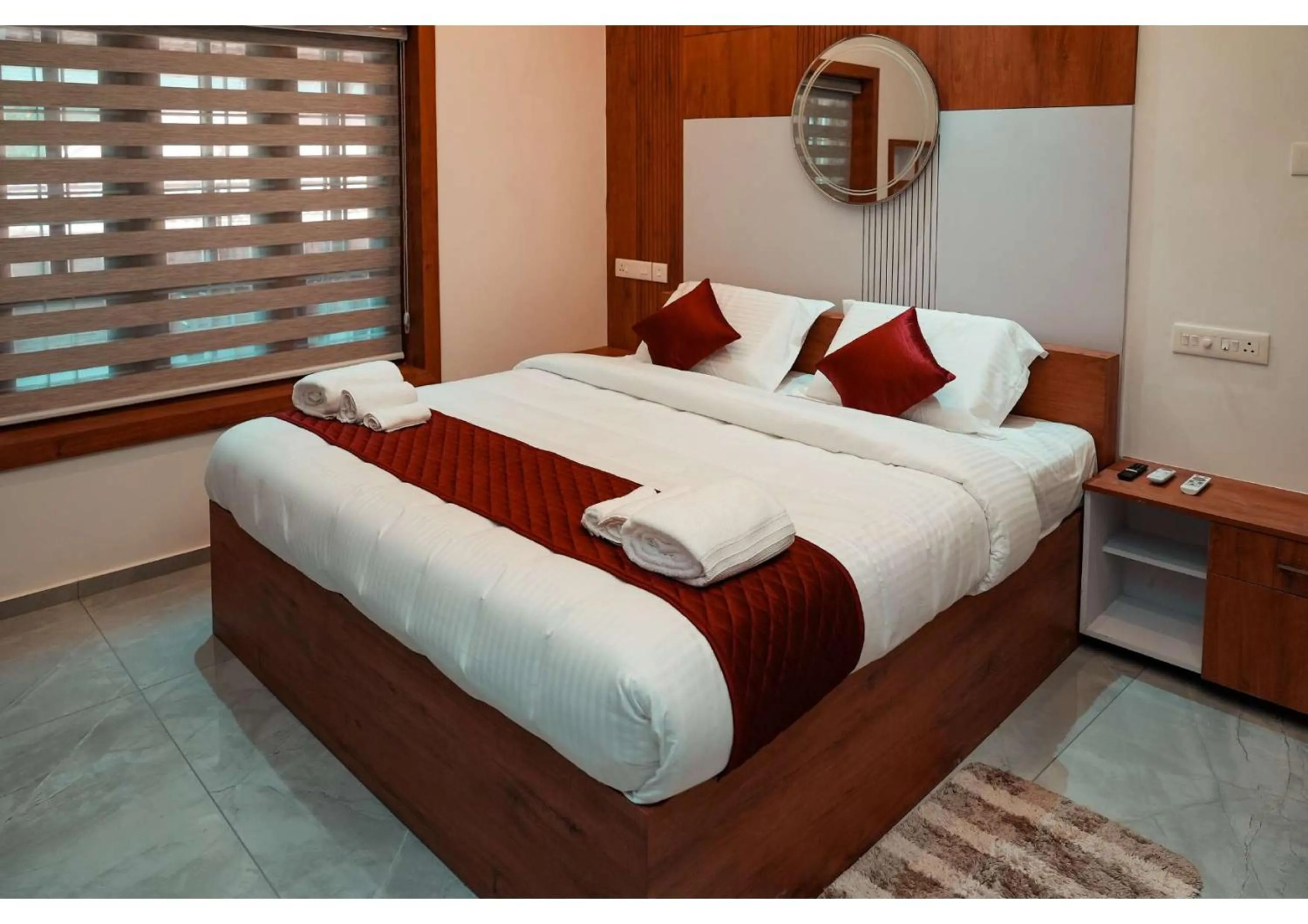 Bed in Kalloos Island Backwater Resort