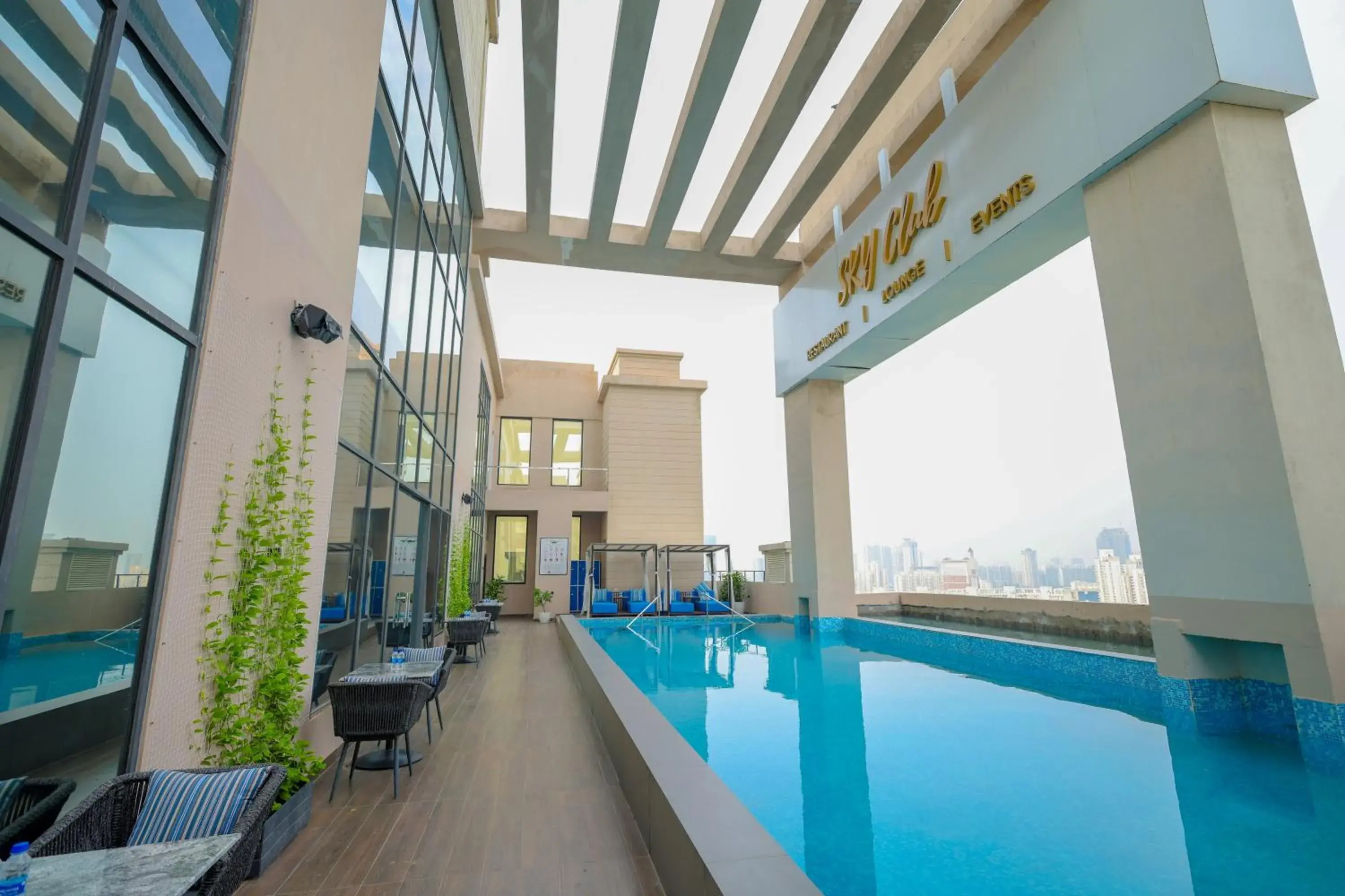 Swimming pool in Rhythm Gurugram Hotel & Suites, Sohna Road Swimming pool in Rhythm Gurugram Hotel & Suites, Sohna Road