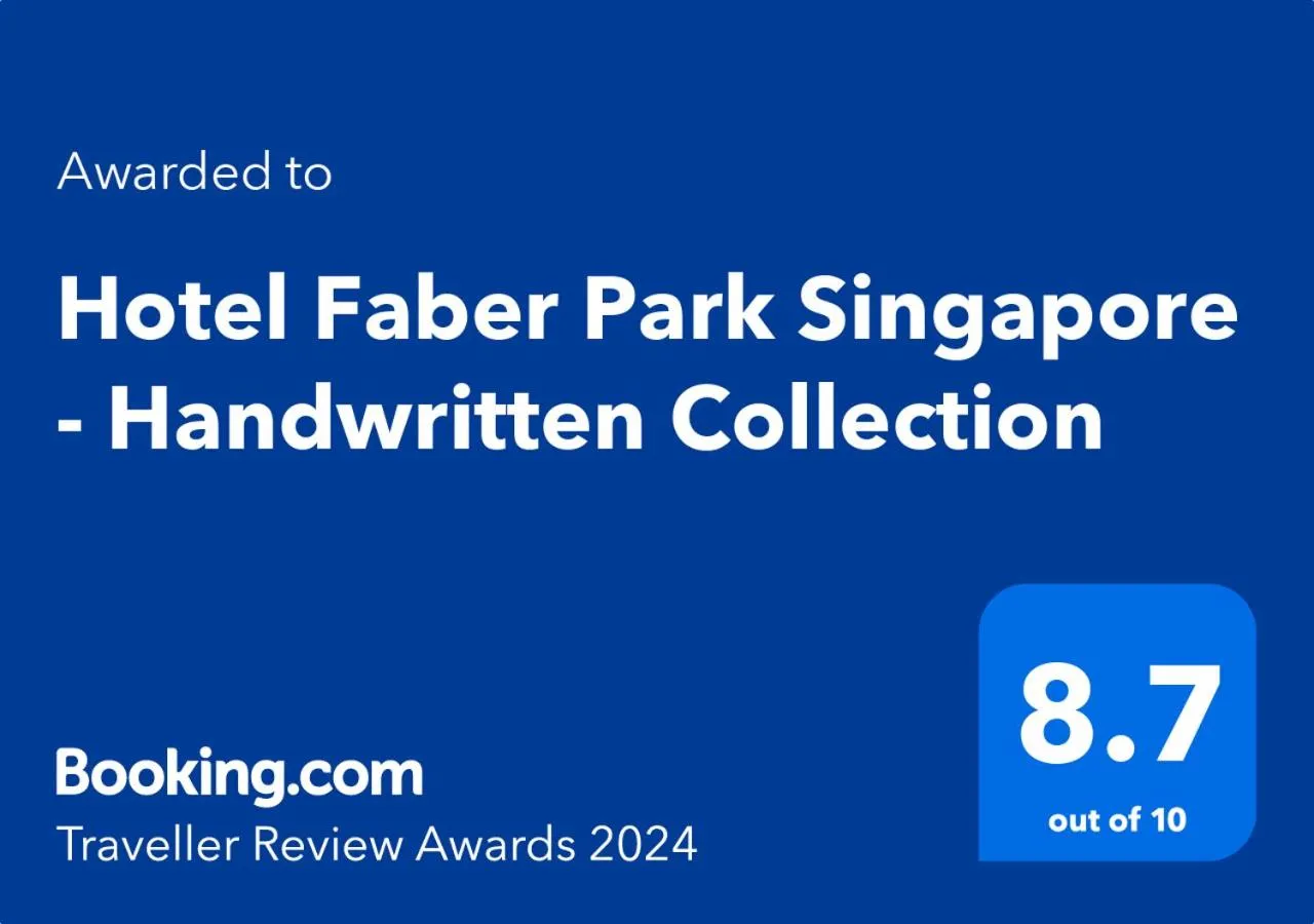 Certificate/Award in Hotel Faber Park Singapore - Handwritten Collection