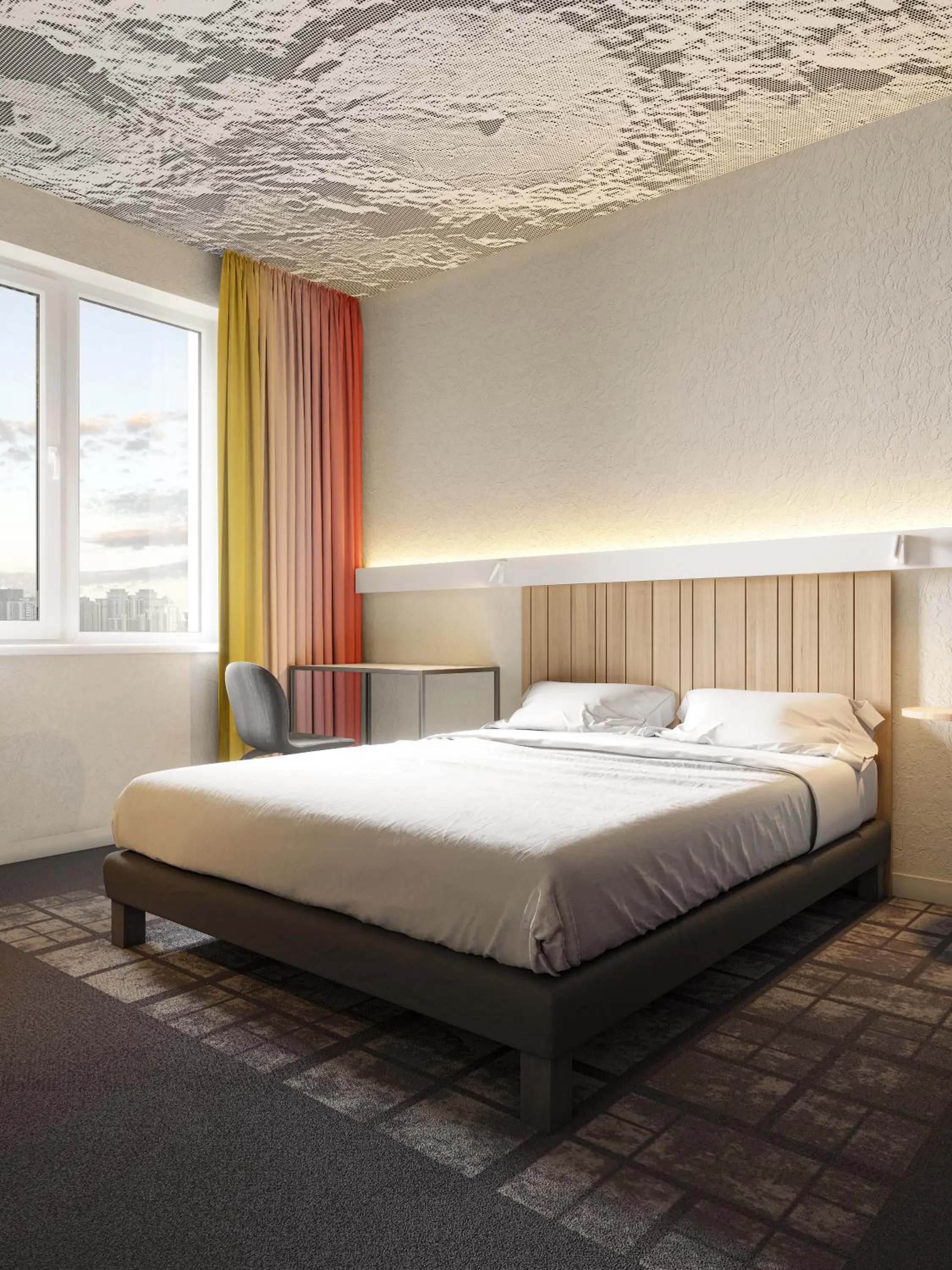 Bed in ibis Kyiv Beresteiska