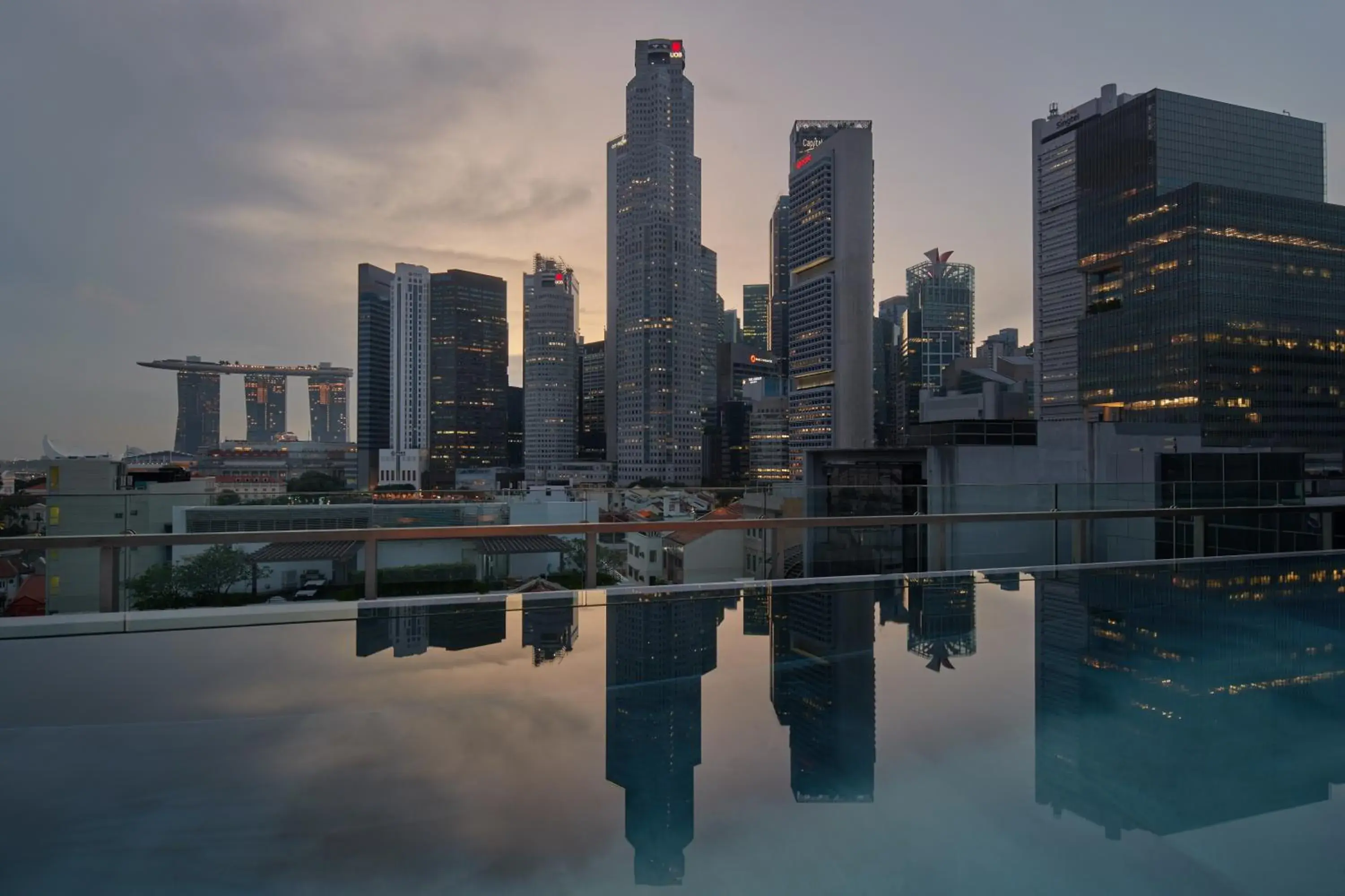 Pool view in 21 Carpenter, Singapore, a Member of Design Hotels Pool view in 21 Carpenter, Singapore, a Member of Design Hotels