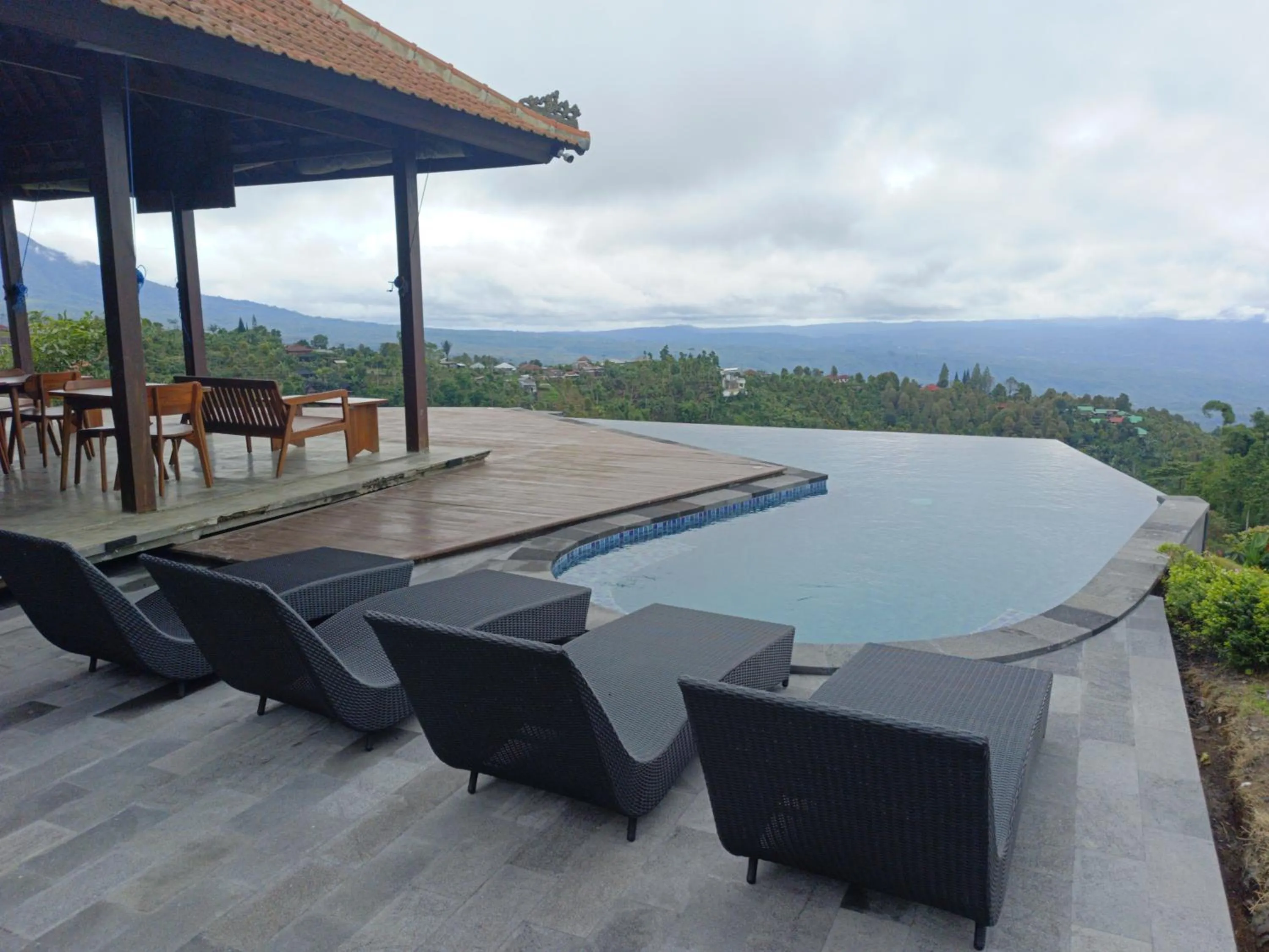 Pool view in Munduk Tentrem Resort