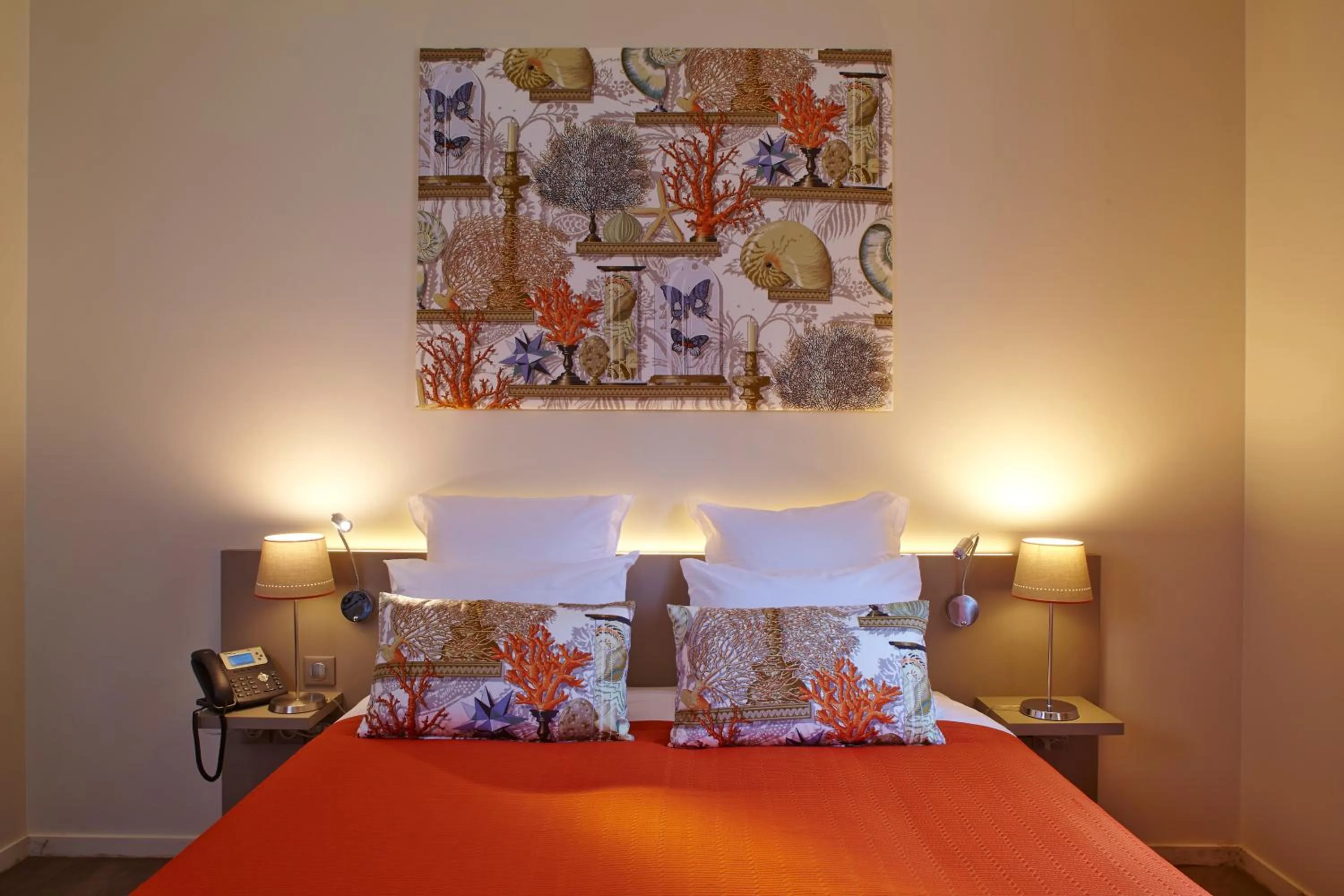 Bed in Hôtel Les Herbes Folles