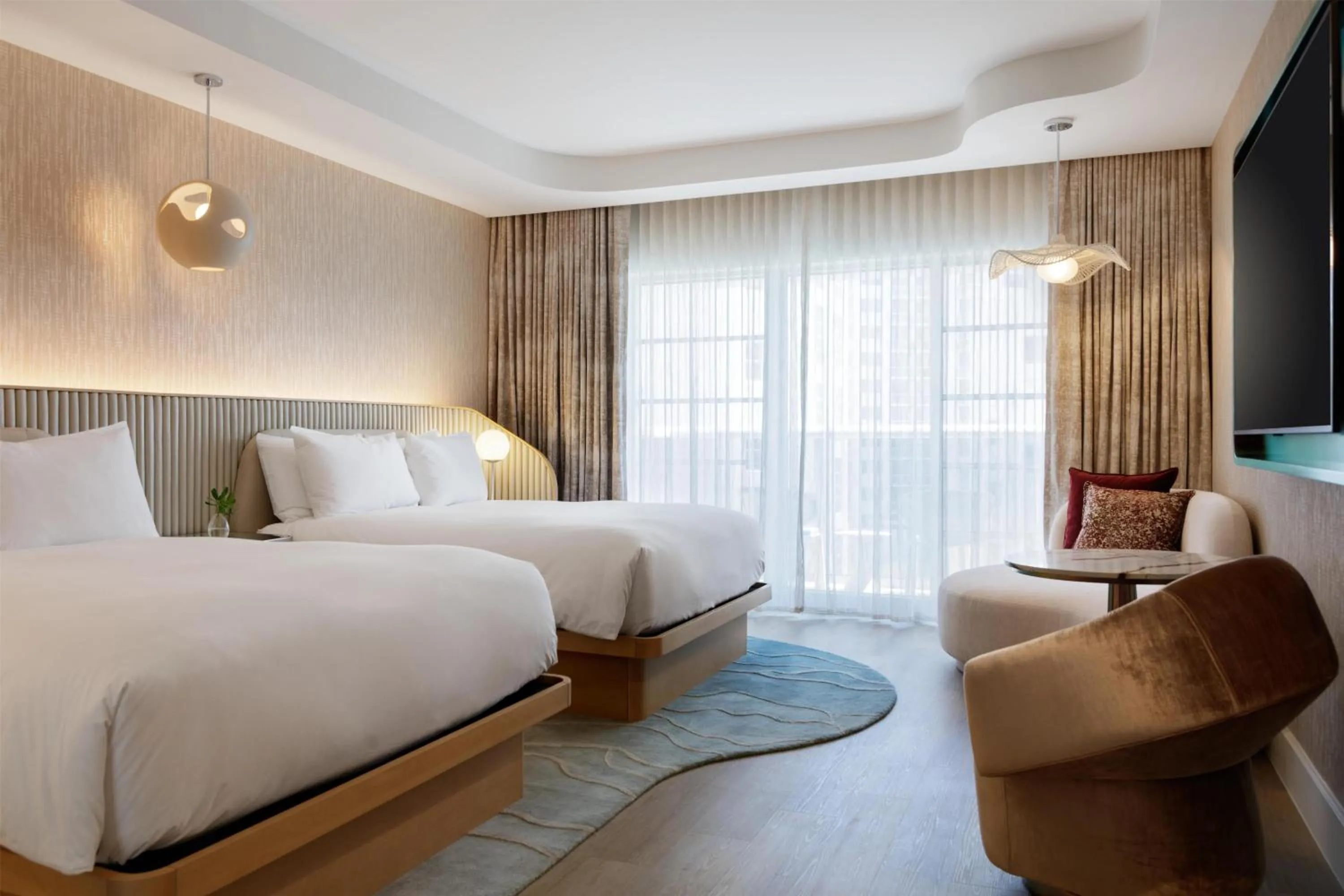 Bedroom, Bed in Andaz Miami Beach, By Hyatt