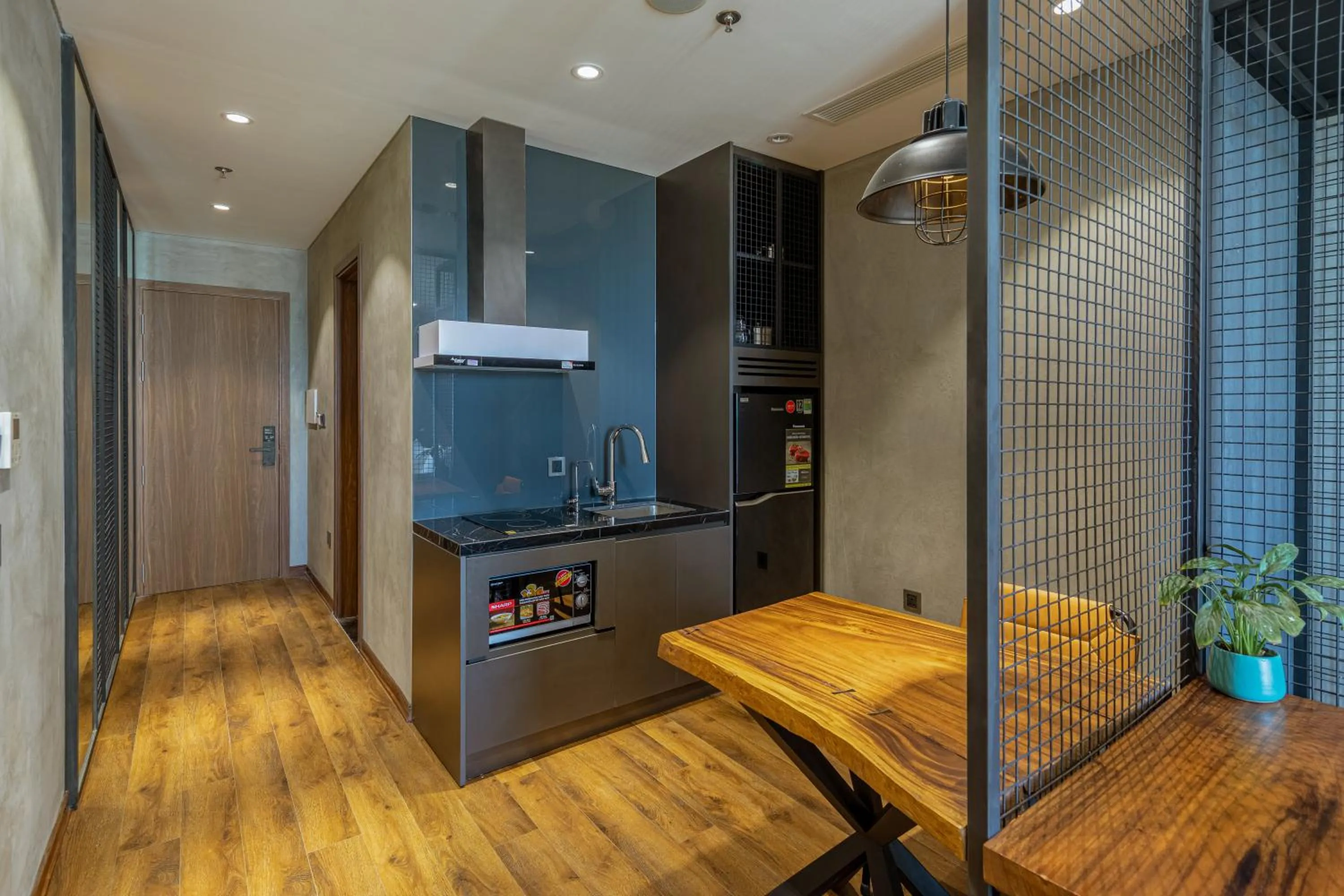 Kitchen or kitchenette in Taiyo Hotel & Apartment