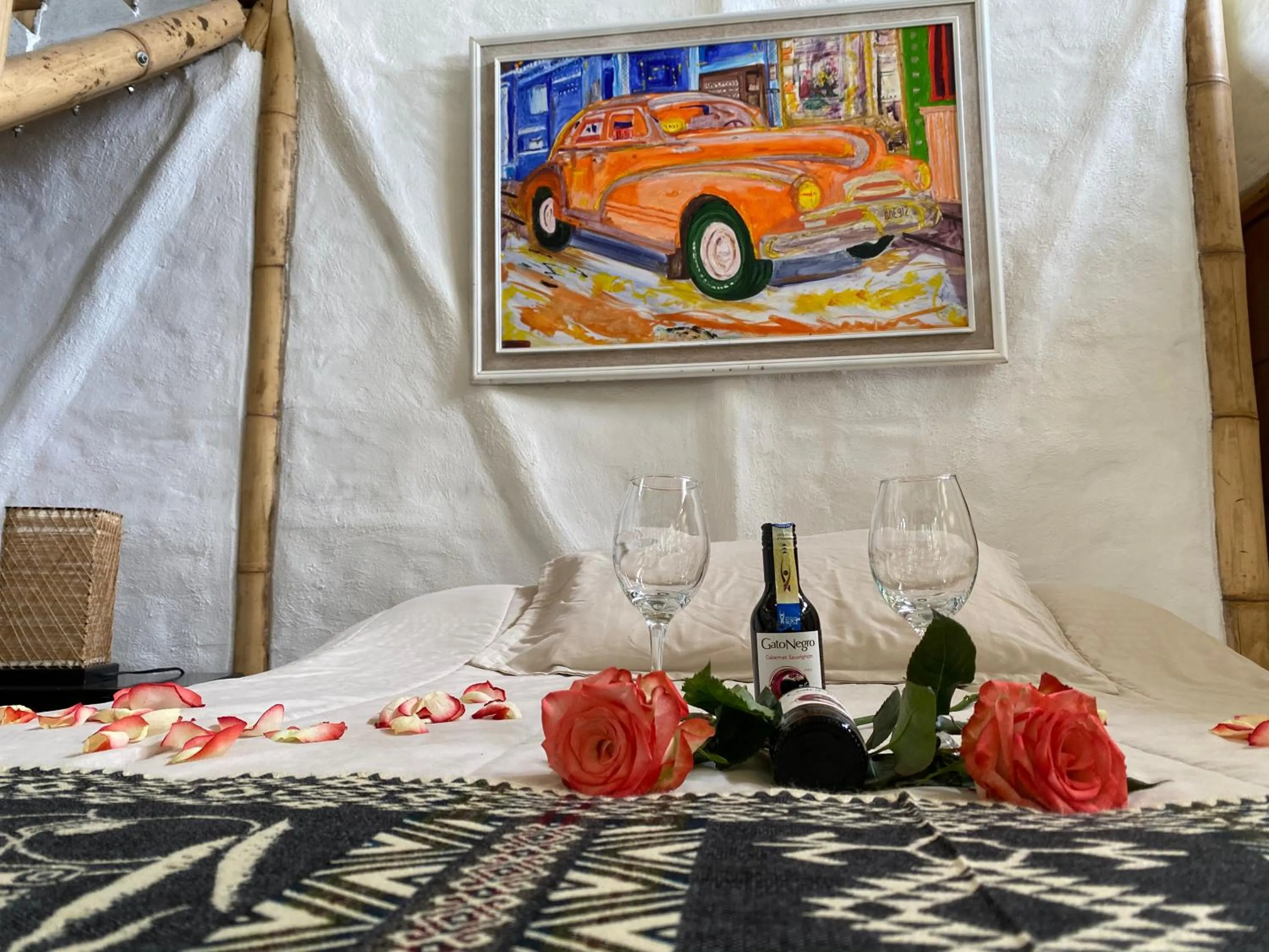 Bed in Hostería Colibri Aeropuerto