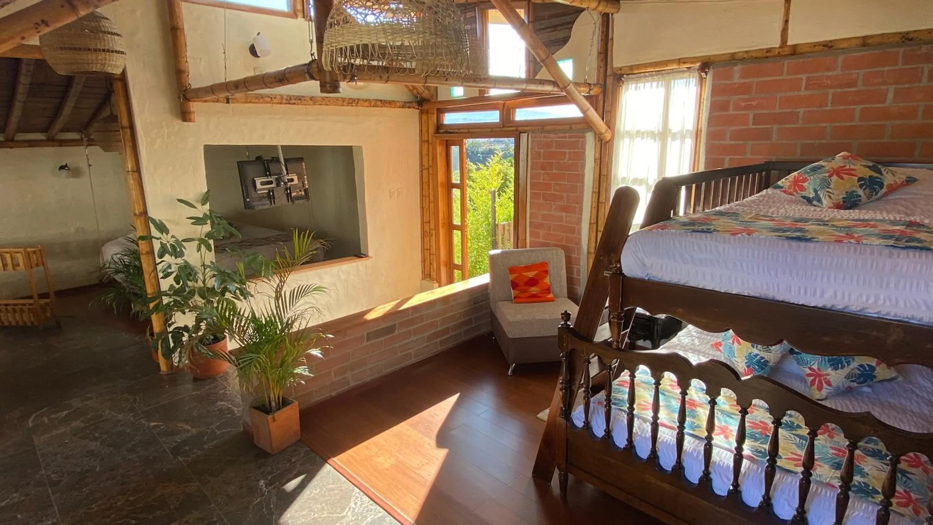 Bed in Hostería Colibri Aeropuerto