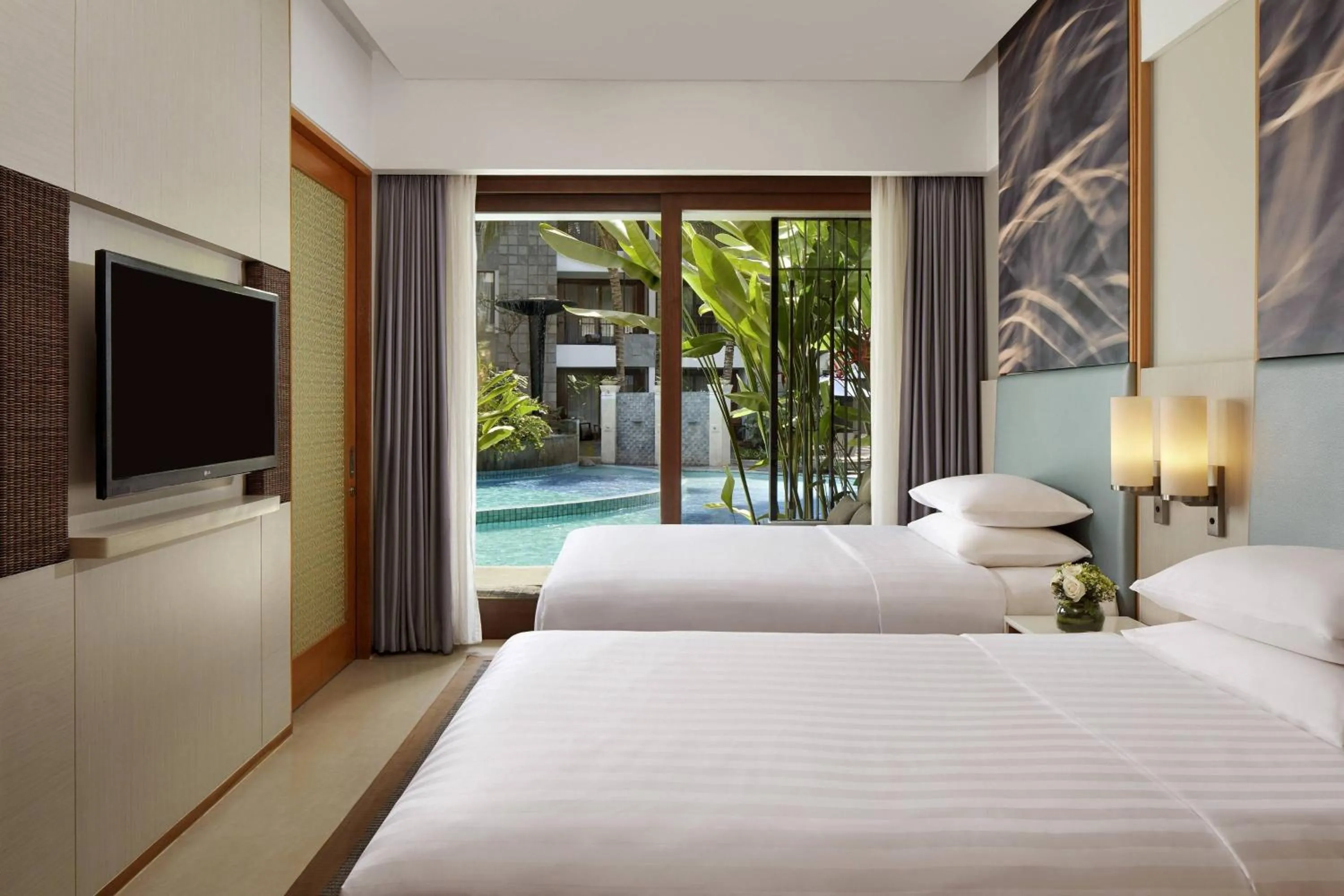 Swimming pool, Bed in Courtyard by Marriott Bali Seminyak Resort