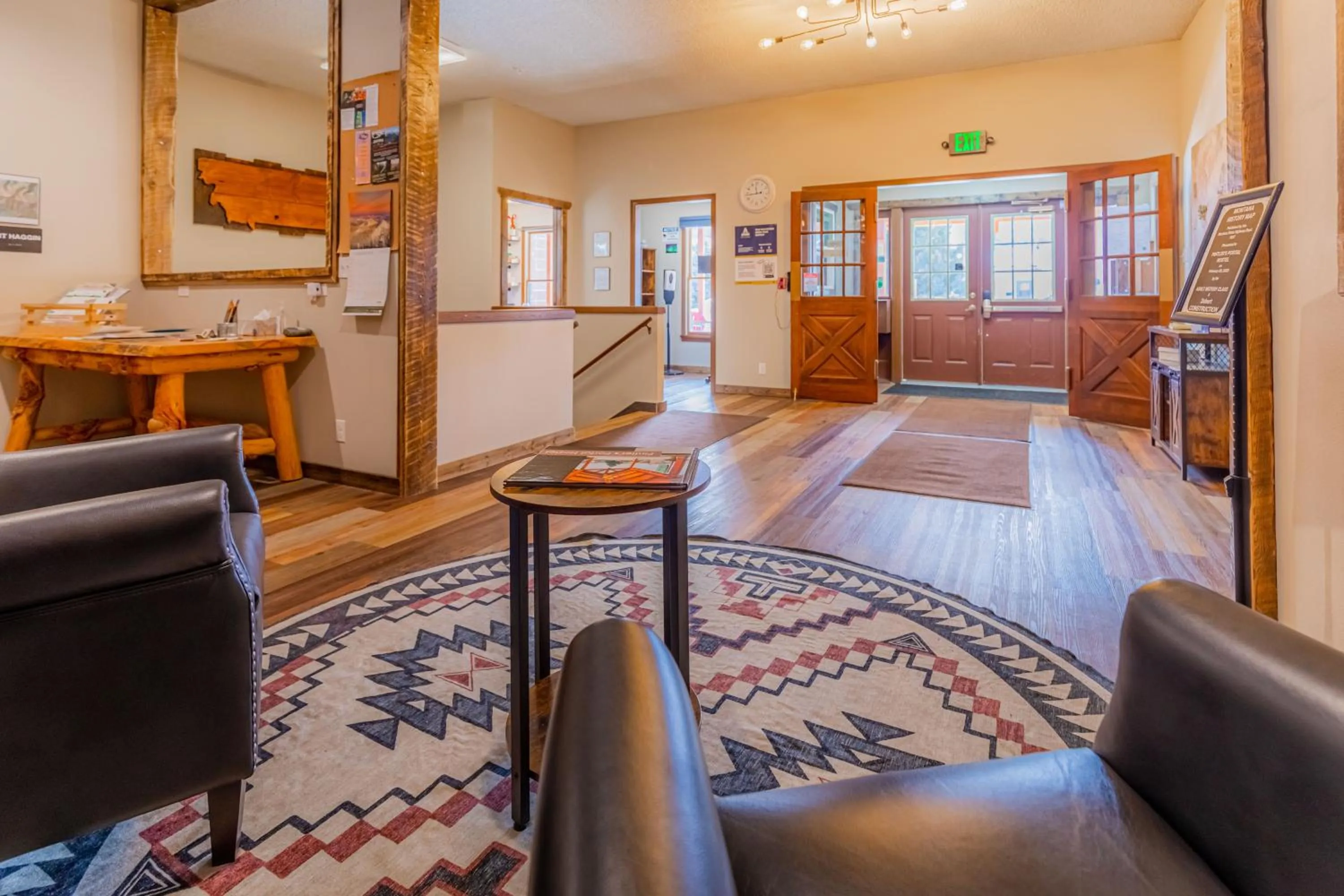 Lobby or reception in Pintler's Portal Hostel