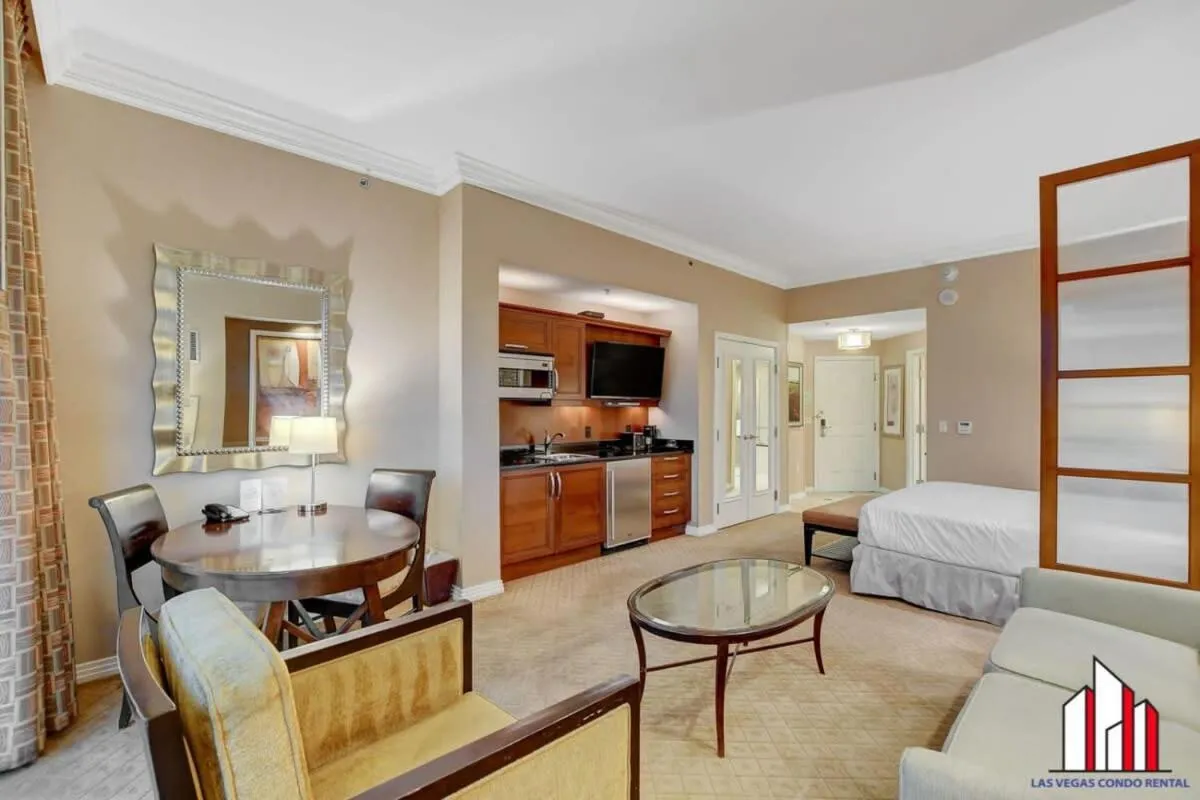 Bed in MGM Signature-36-705 F1 Track & Strip View Balcony