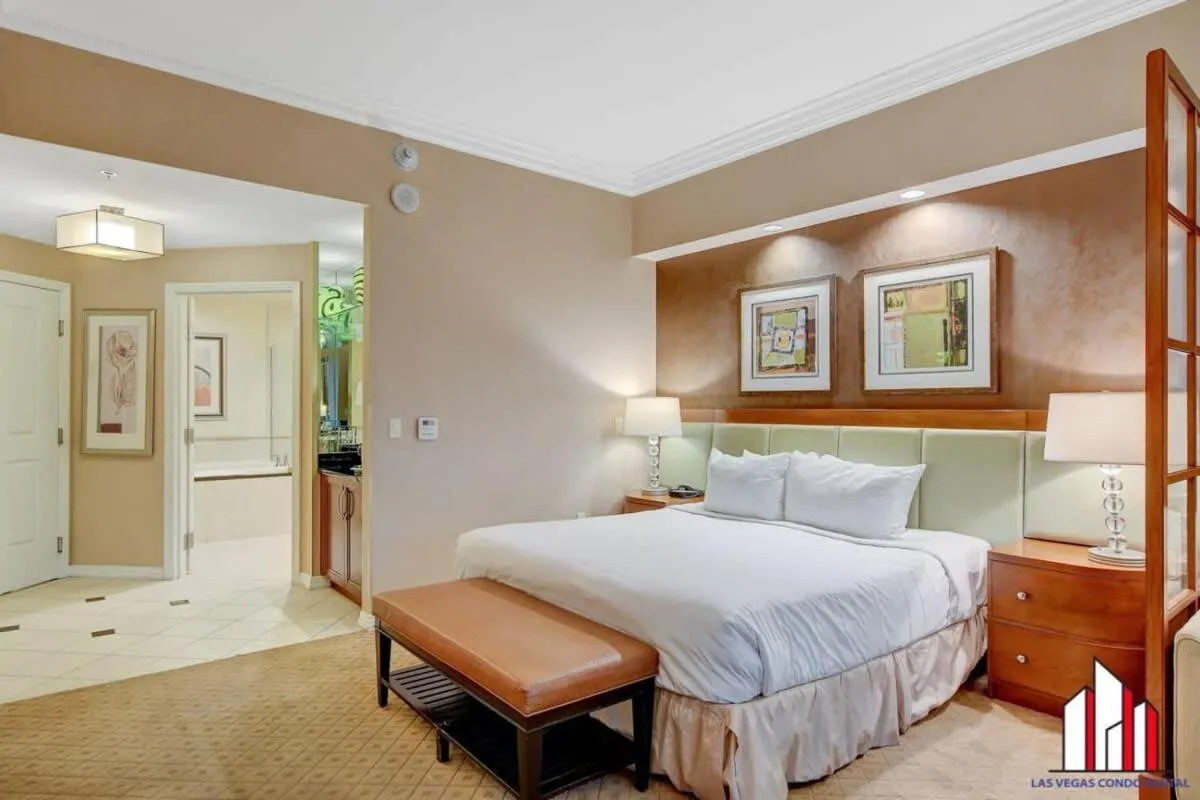 Bed in MGM Signature-36-705 F1 Track & Strip View Balcony
