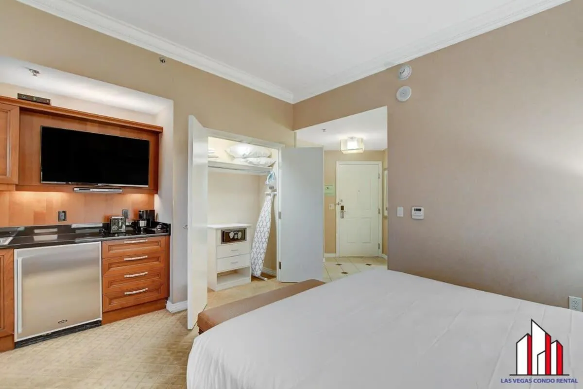 Bed in MGM Signature-36-705 F1 Track & Strip View Balcony