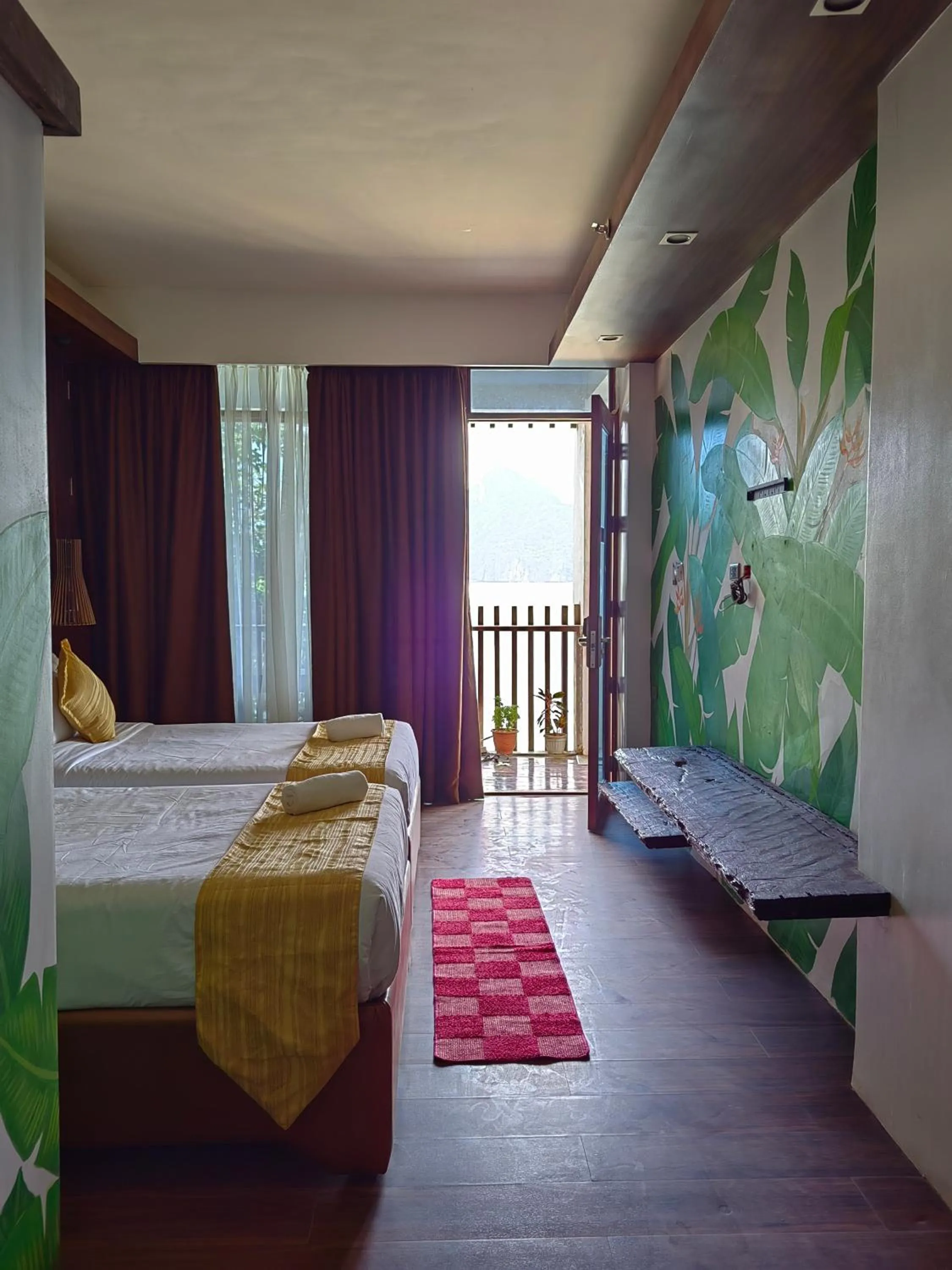 Bed in Orange Pearl Beach Resort