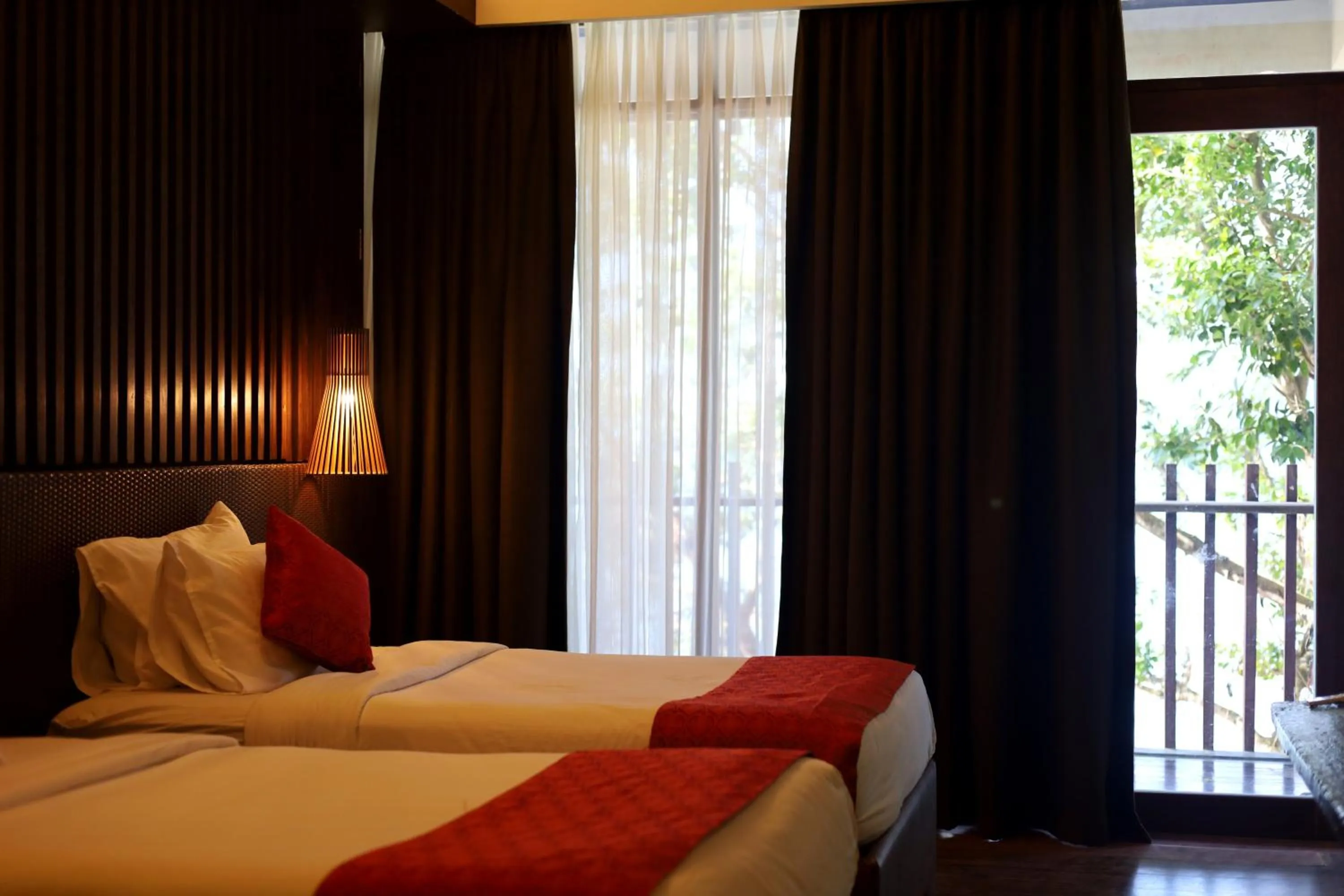 Bed in Orange Pearl Beach Resort