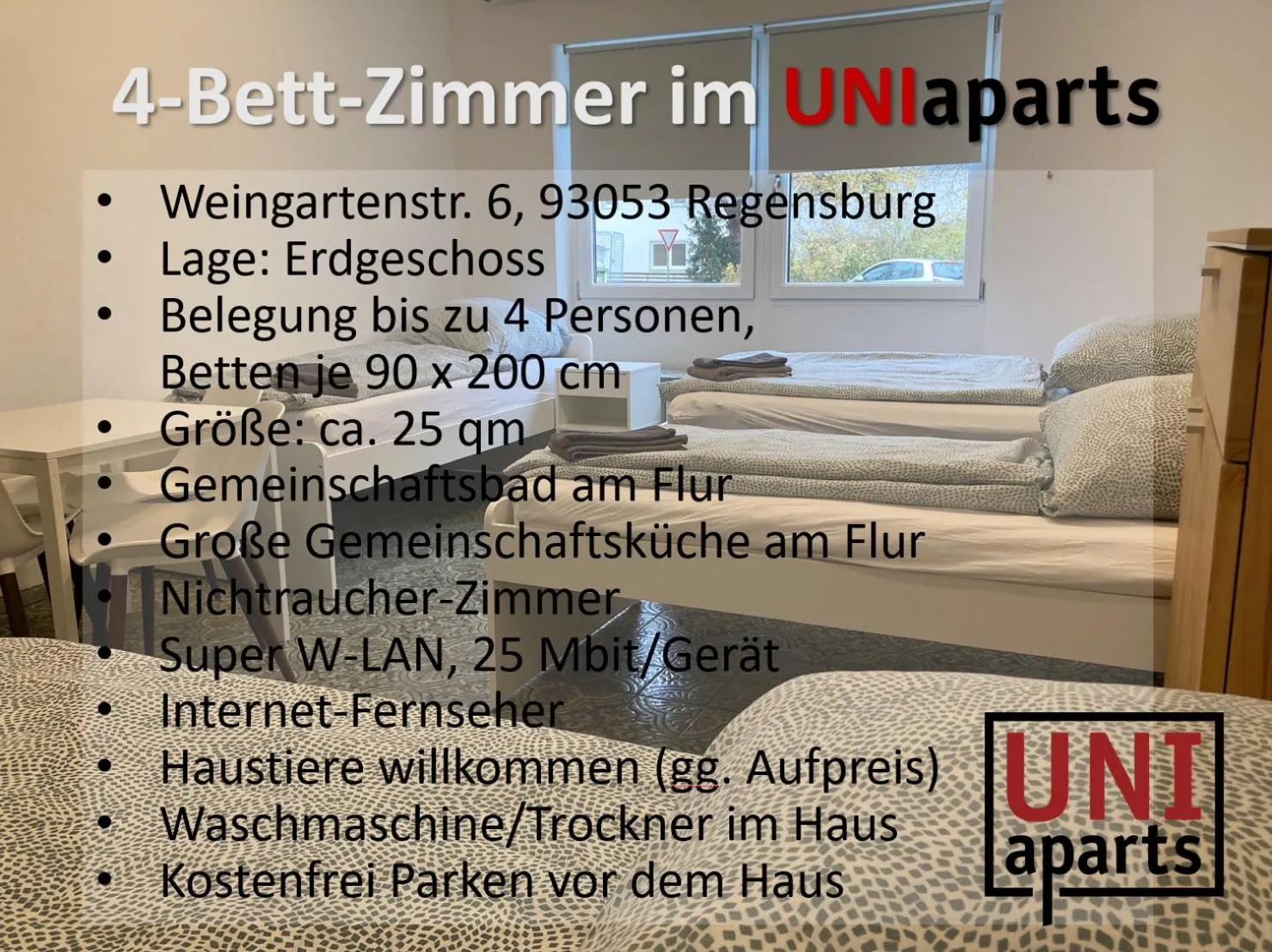 Quadruple Room with Shared Bathroom in UNIaparts