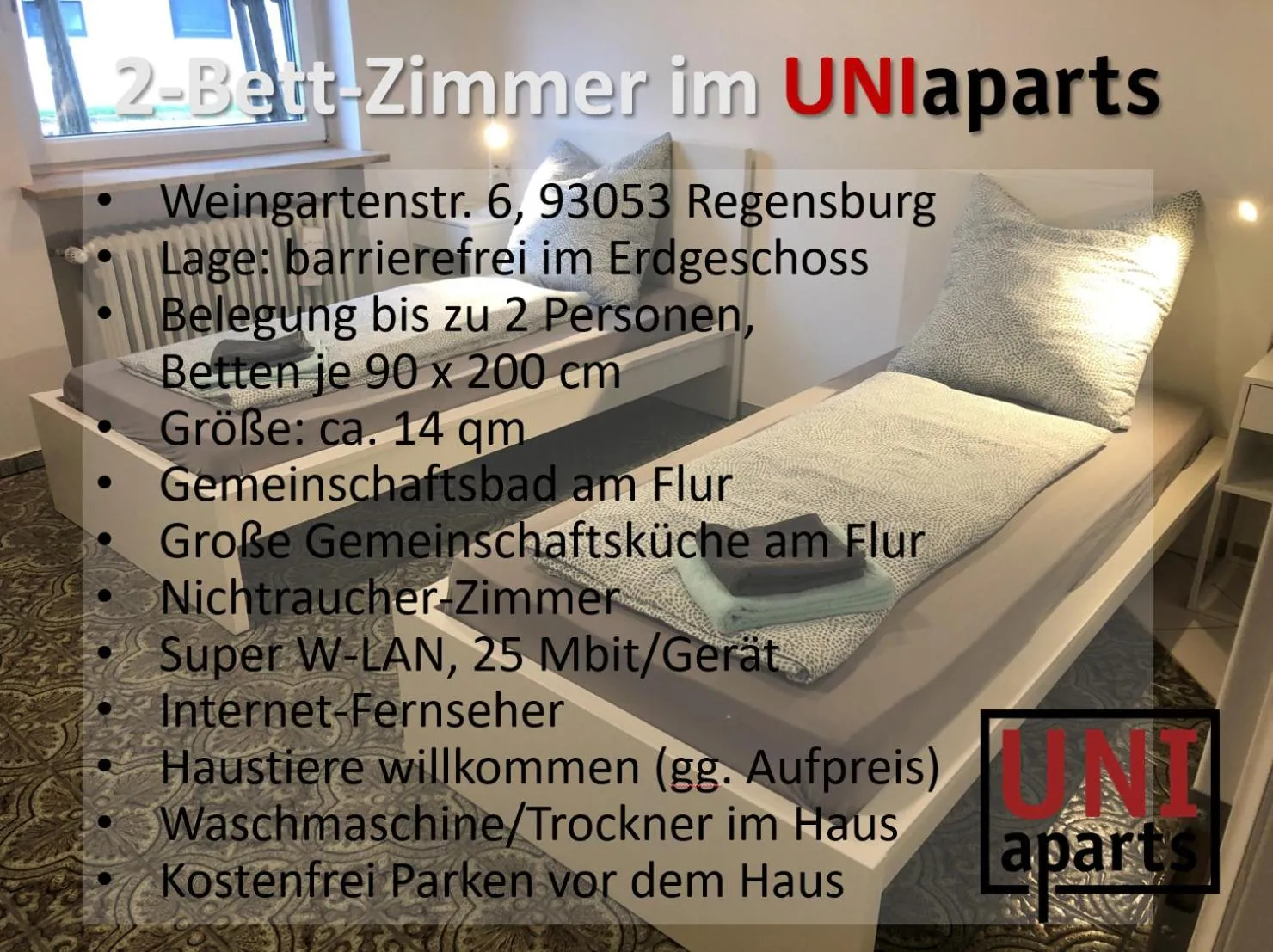 Standard Twin Room with Shared Bathroom - single occupancy in UNIaparts