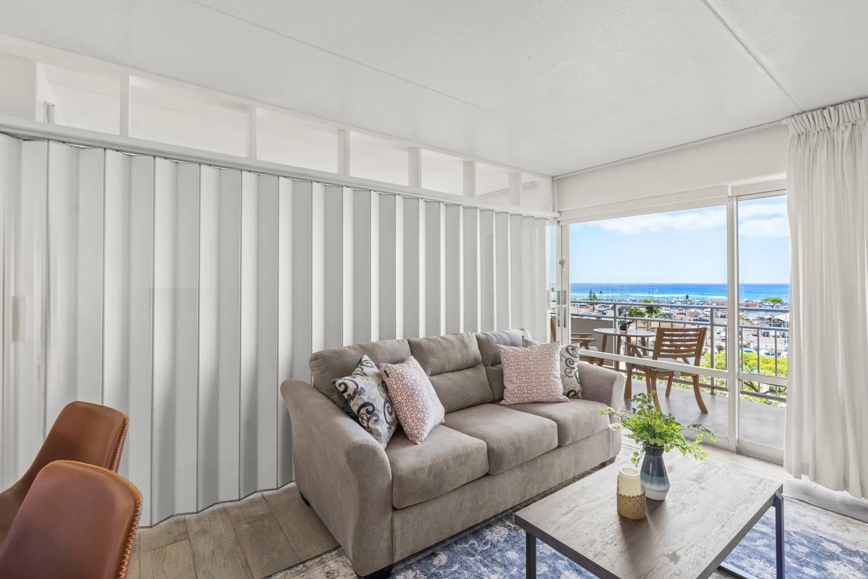 Living room in Ilikai Hotel with Ocean View