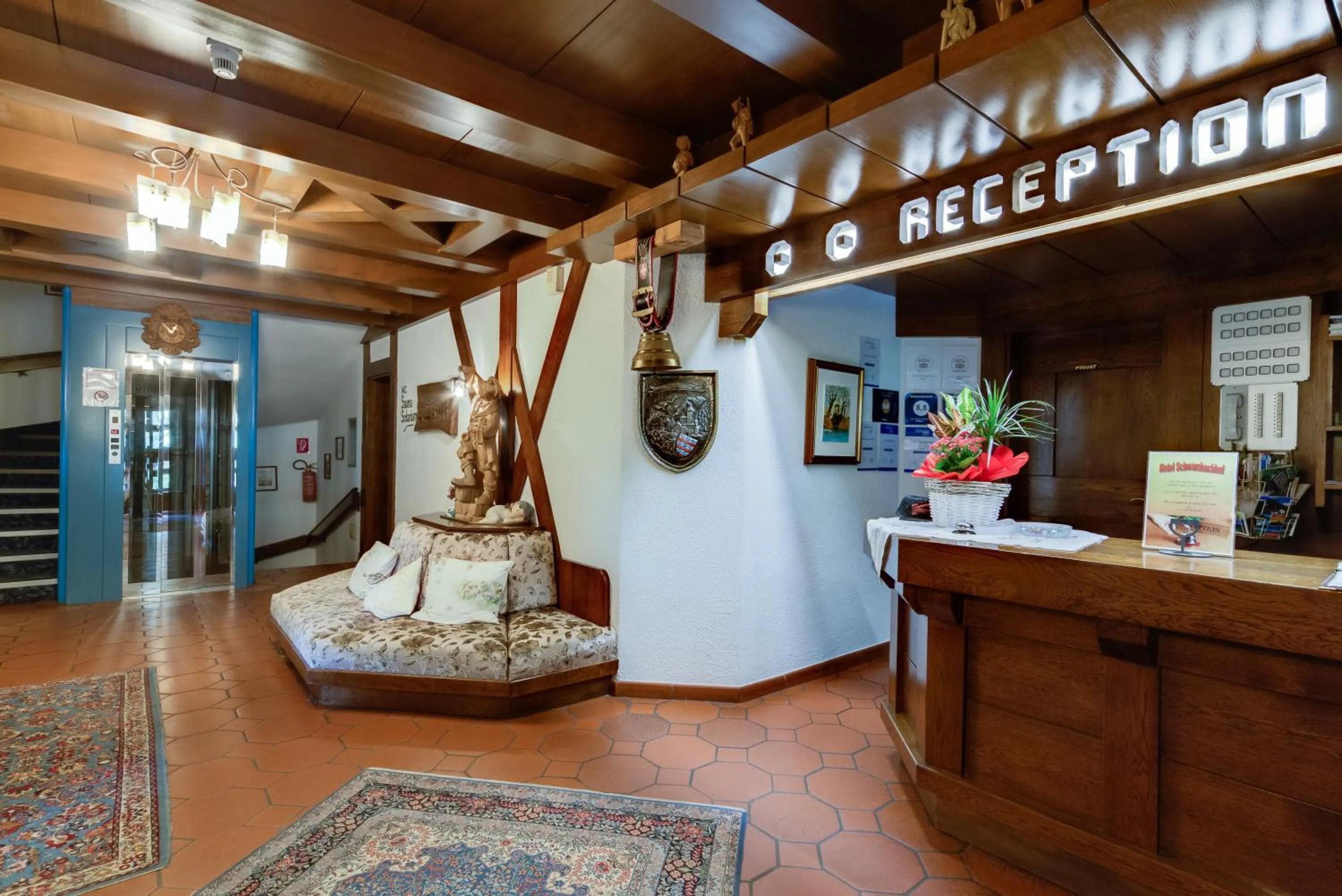 Lobby or reception in Hotel Schwarzbachhof