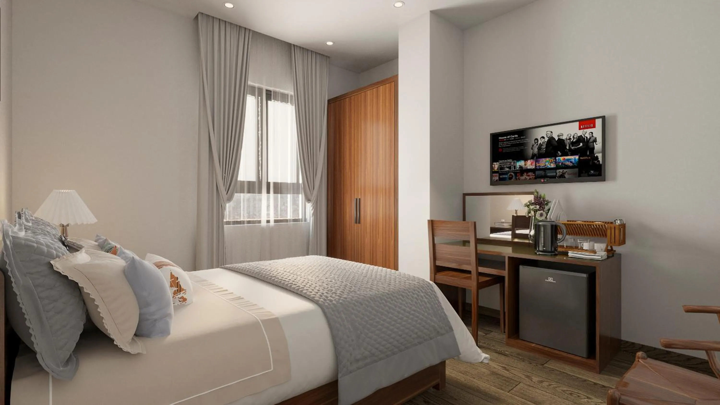 Bedroom, Bed in Phú An Hotel