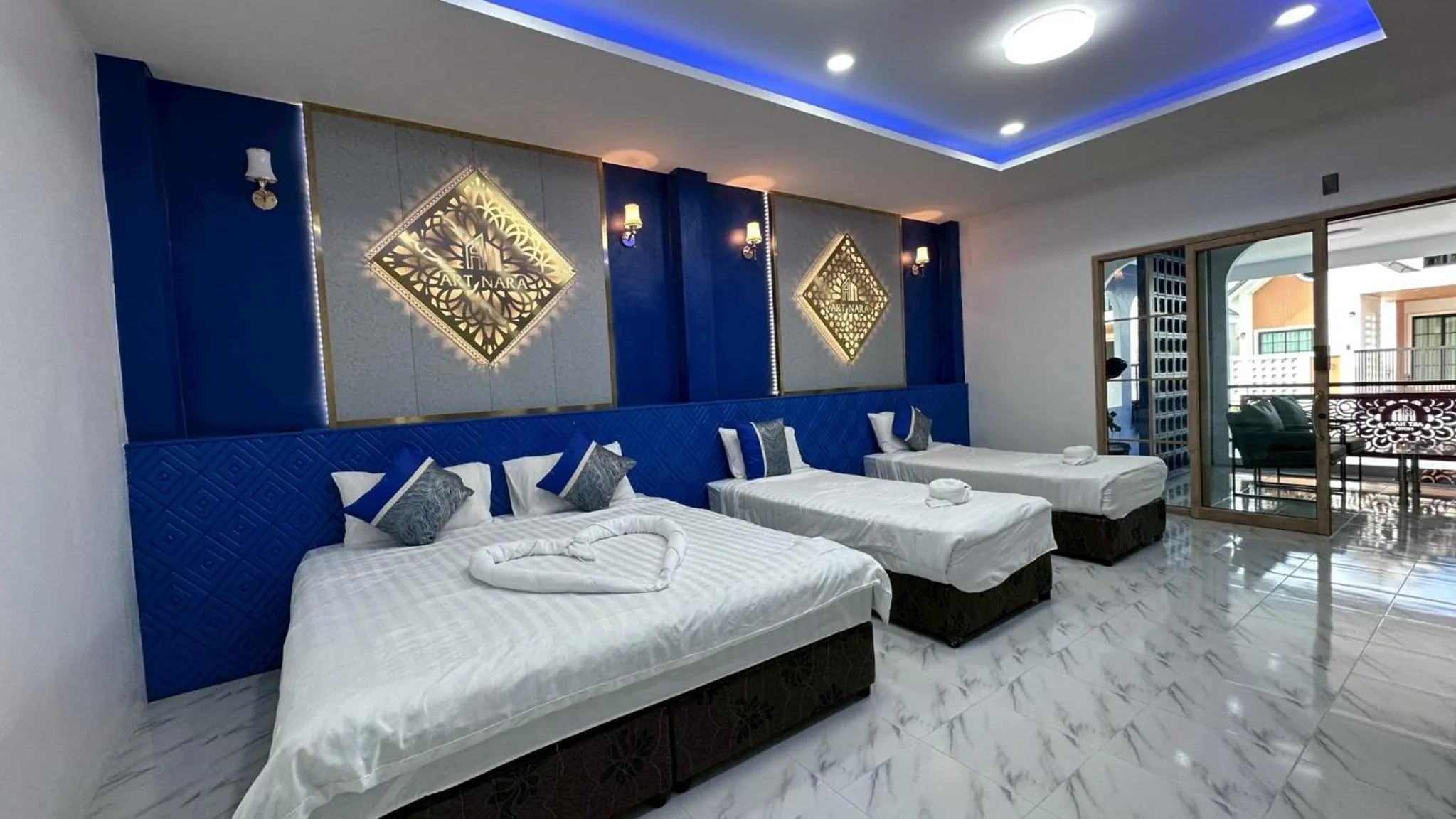 Bed in Art Nara Hotel อาร์ตนรารีสอร์ท