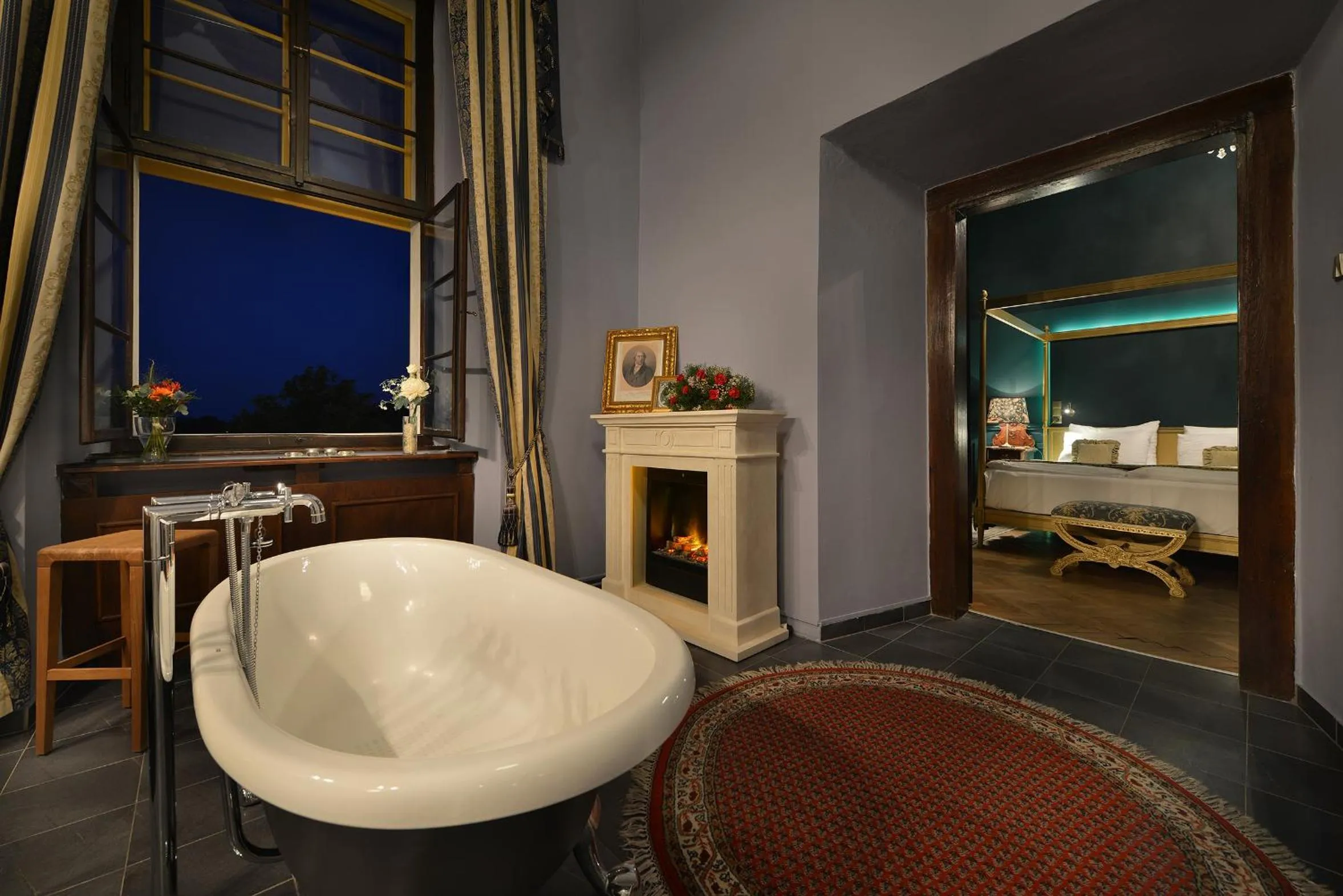 Bed in Chateau Loucen Garden Retreat