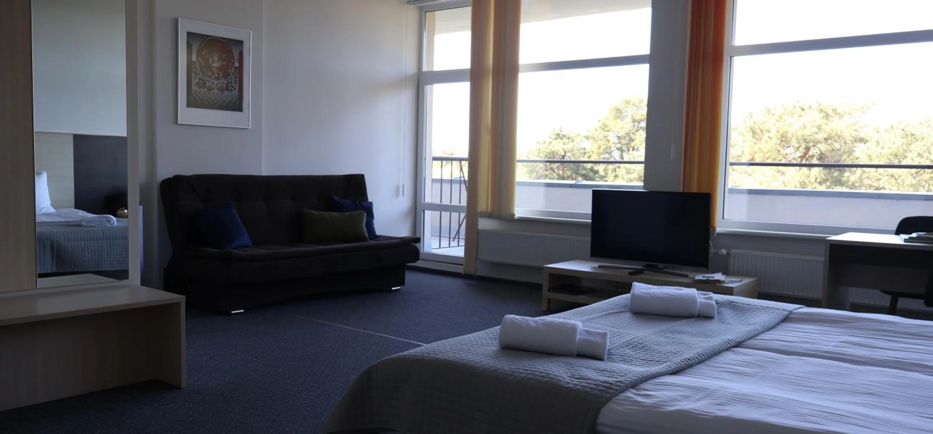 Bed in Palangos Dailė Self Check-in