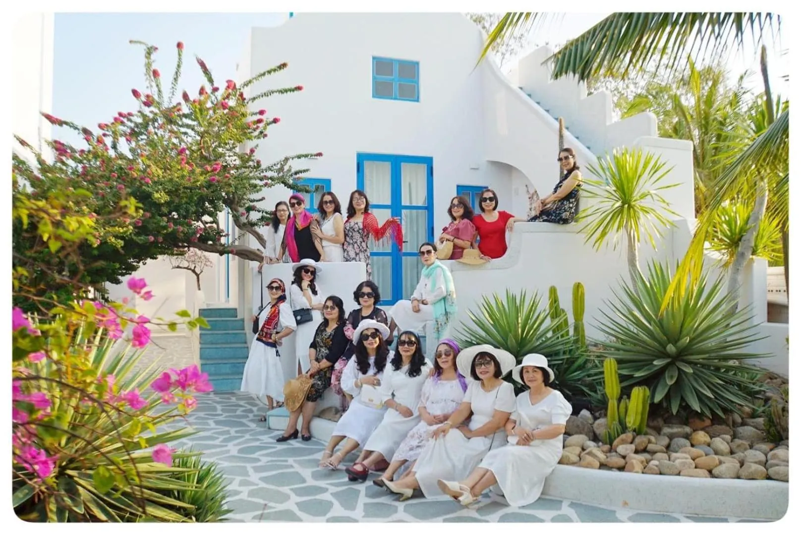 Garden in Santorini Villa Cam Ranh