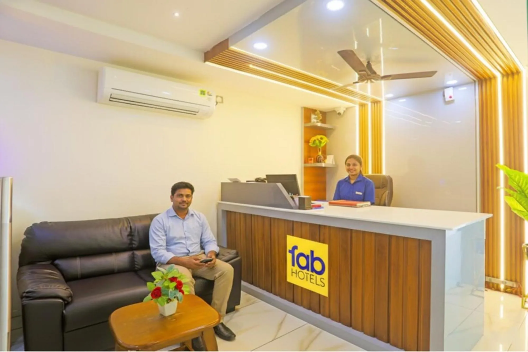 Lobby or reception in FabHotel RR Residency I - Nr Khammam Bus Stand
