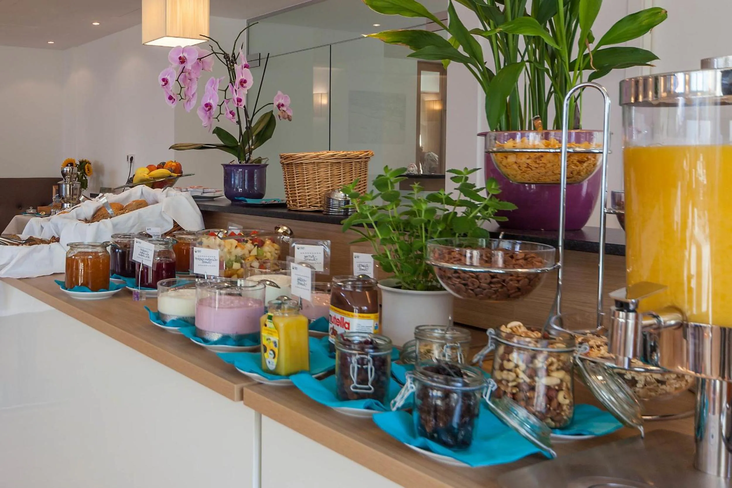 Buffet breakfast in Seehotel BelRiva