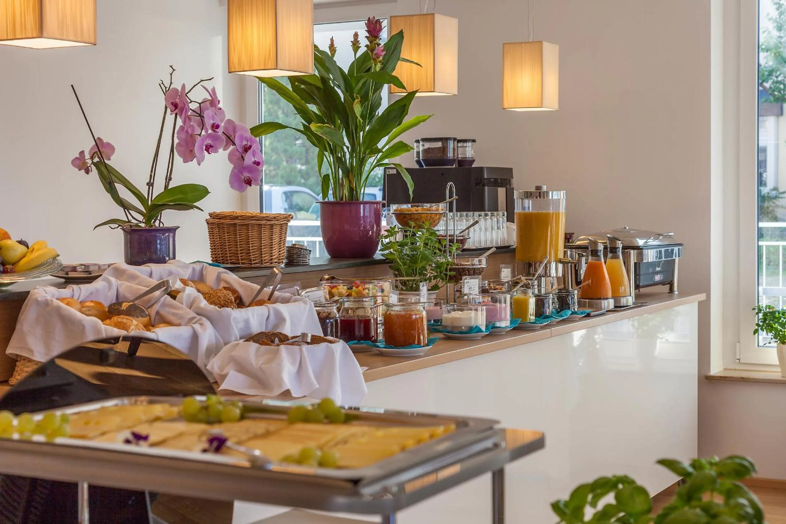 Buffet breakfast in Seehotel BelRiva