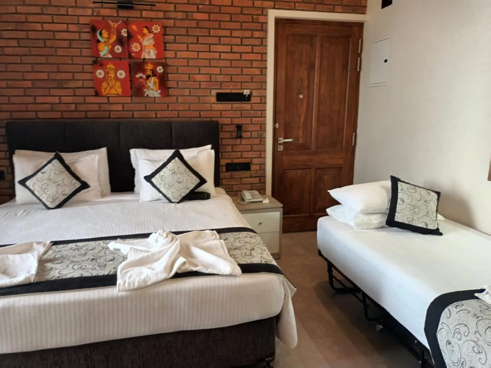 Bed in Abhaya Mandapa