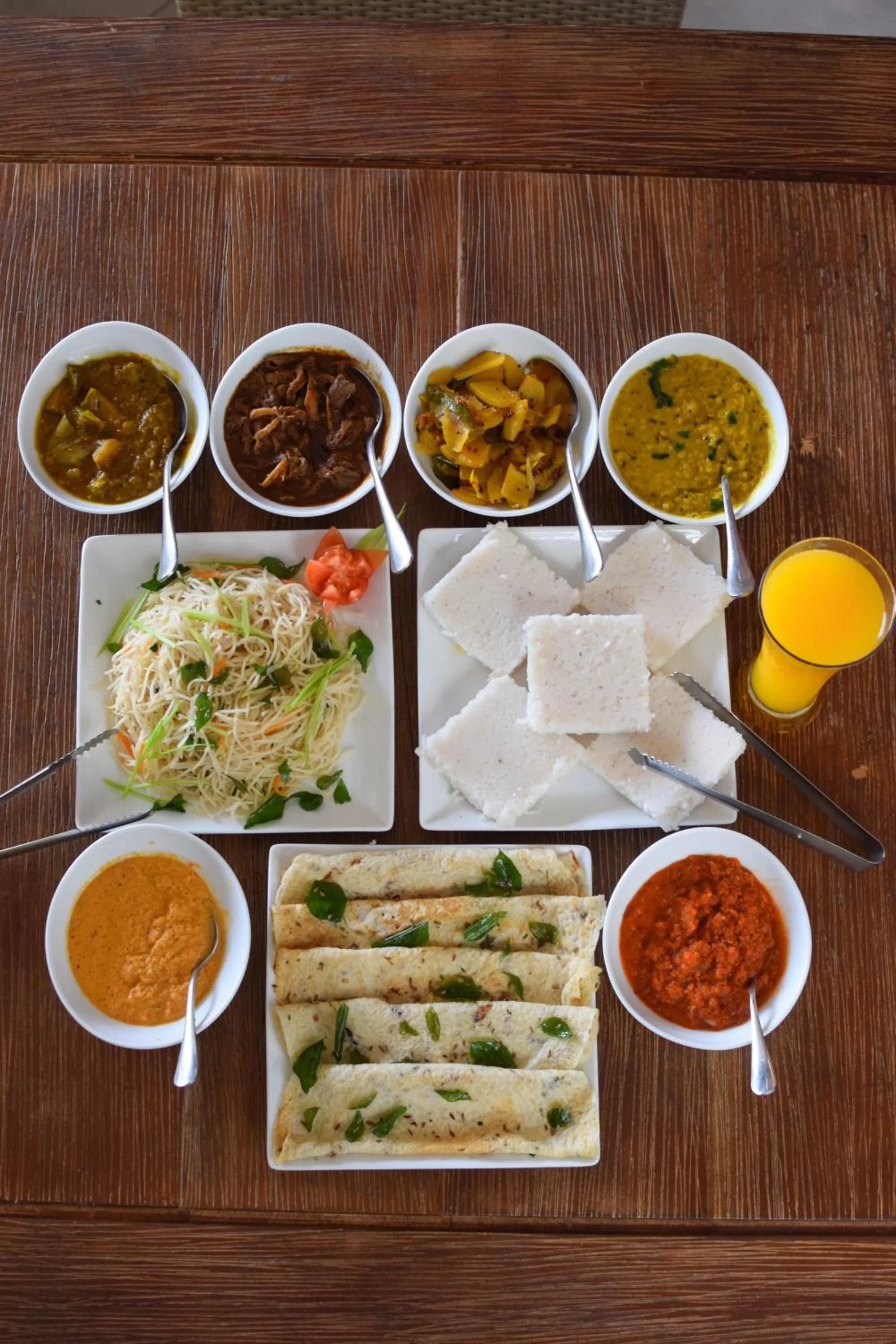 Food close-up in Abhaya Mandapa