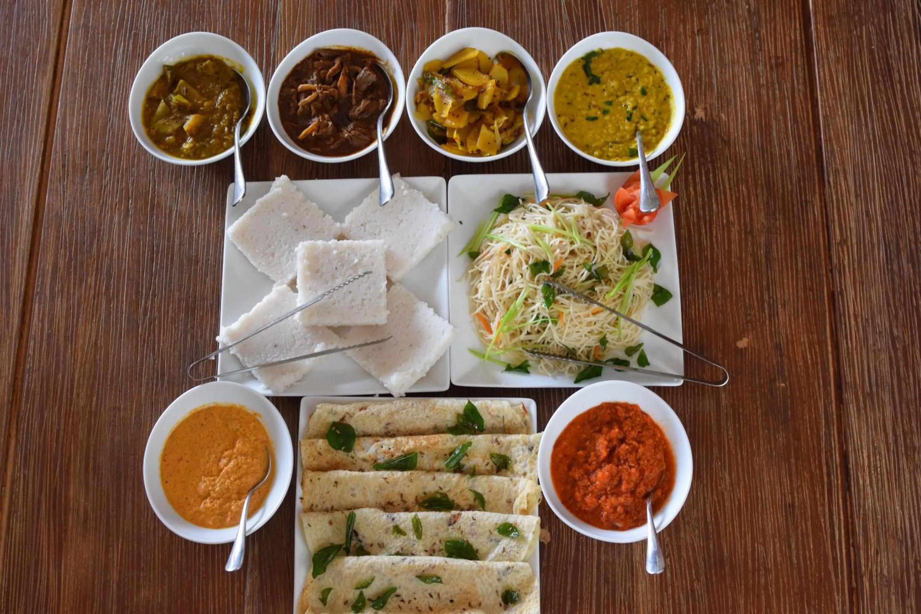 Dining area in Abhaya Mandapa