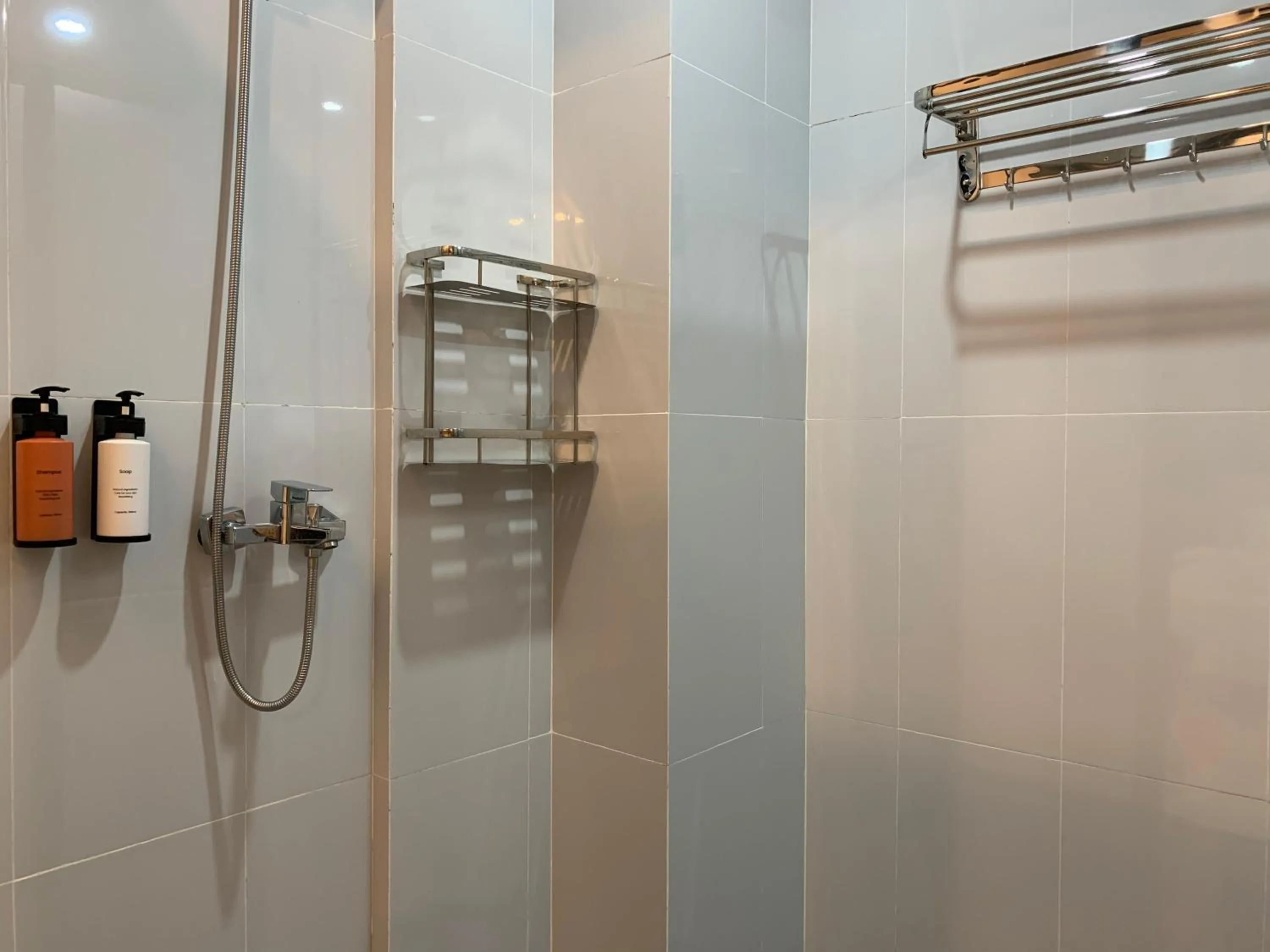 Shower in Nico’s Hotel and SkyBar