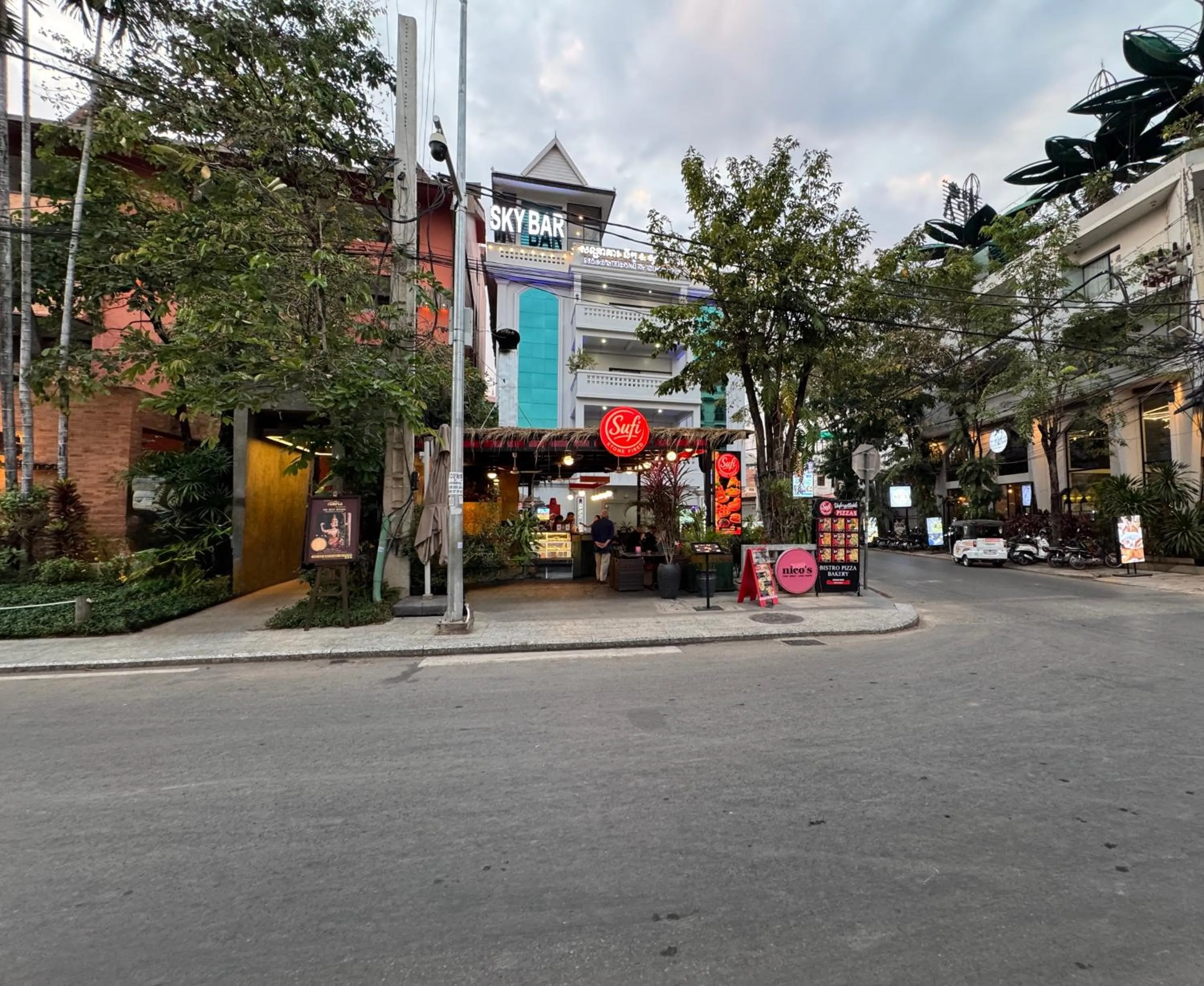 Property building in Nico’s Hotel and SkyBar