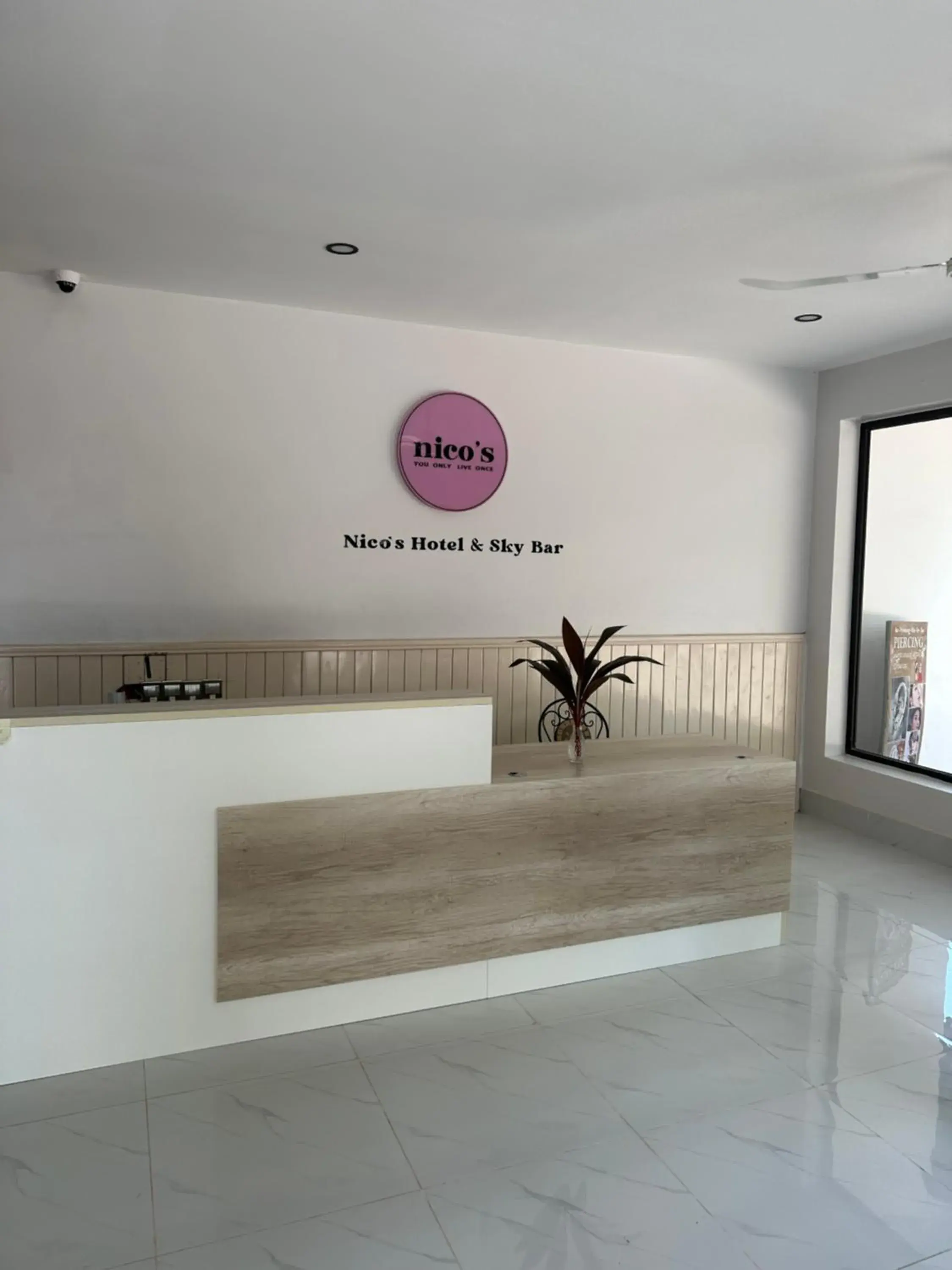 Lobby or reception in Nico’s Hotel and SkyBar Lobby or reception in Nico’s Hotel and SkyBar