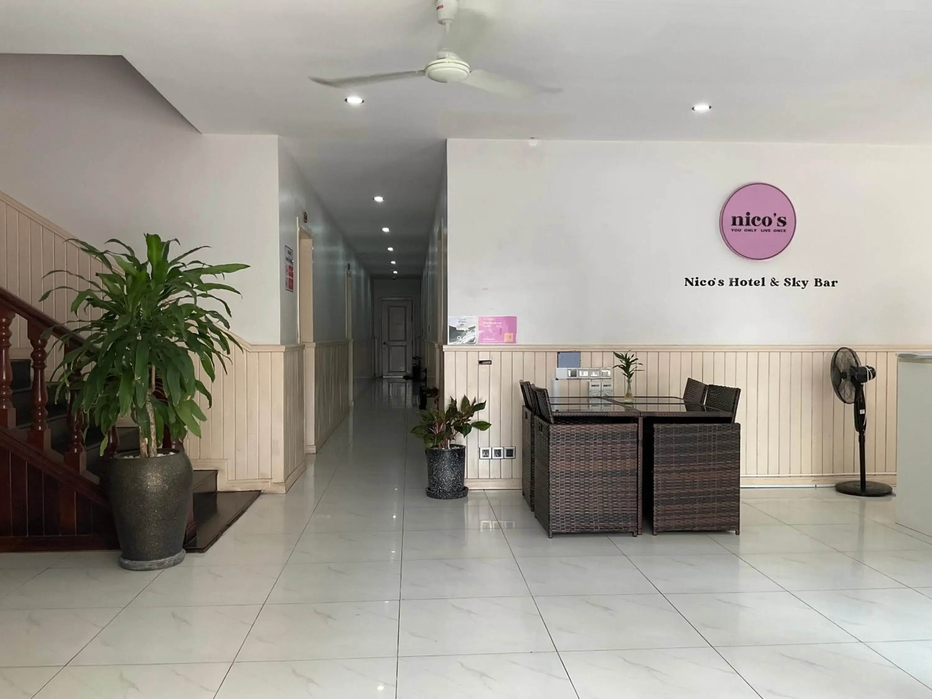 Lobby or reception in Nico’s Hotel and SkyBar Lobby or reception in Nico’s Hotel and SkyBar
