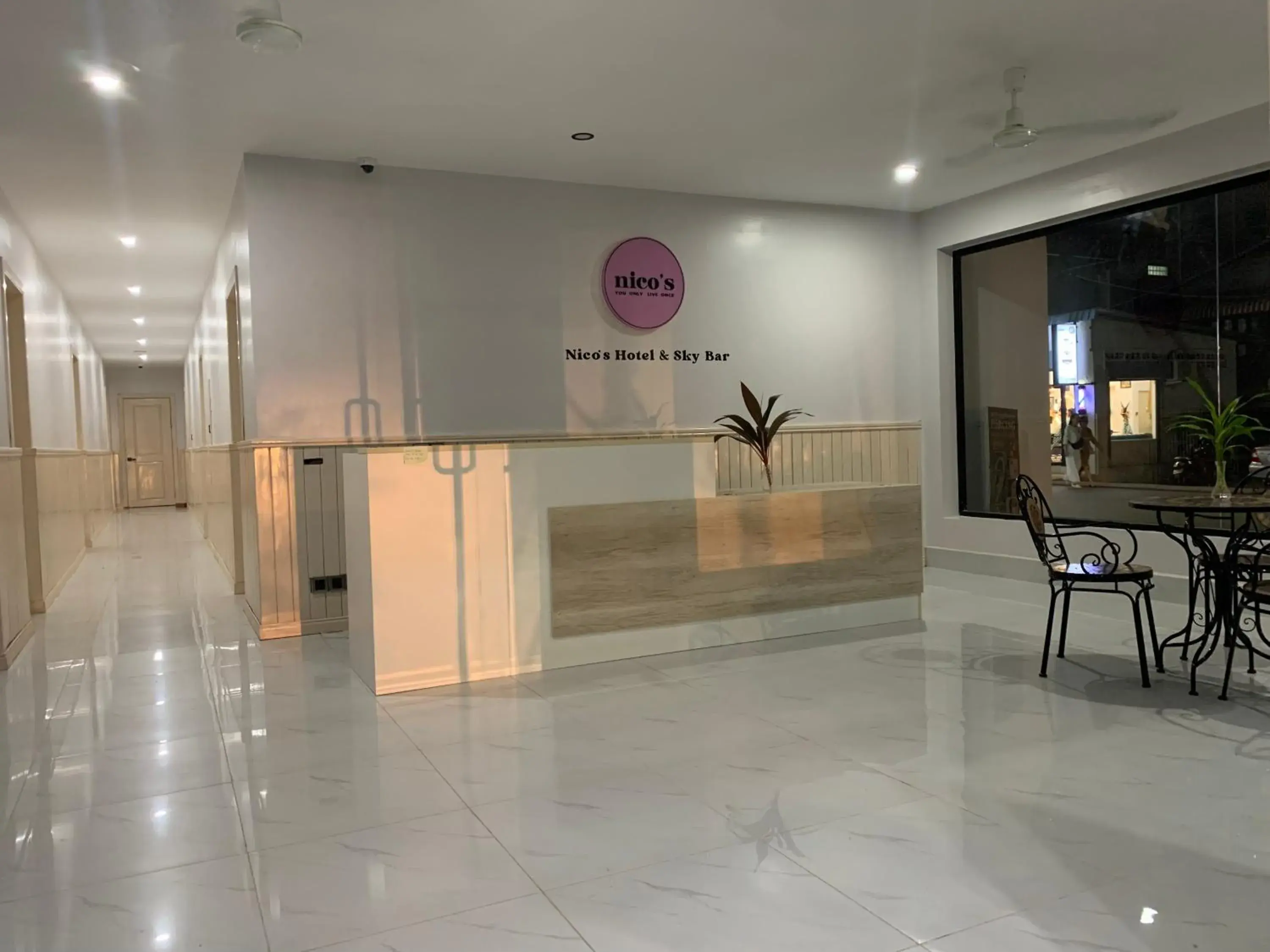 Lobby or reception in Nico’s Hotel and SkyBar Lobby or reception in Nico’s Hotel and SkyBar