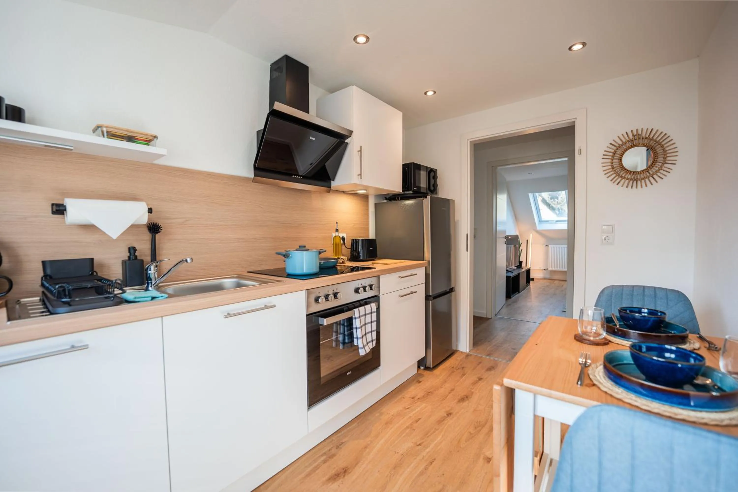 Kitchen or kitchenette in A Hidden Gem in the Heart of Koblenz