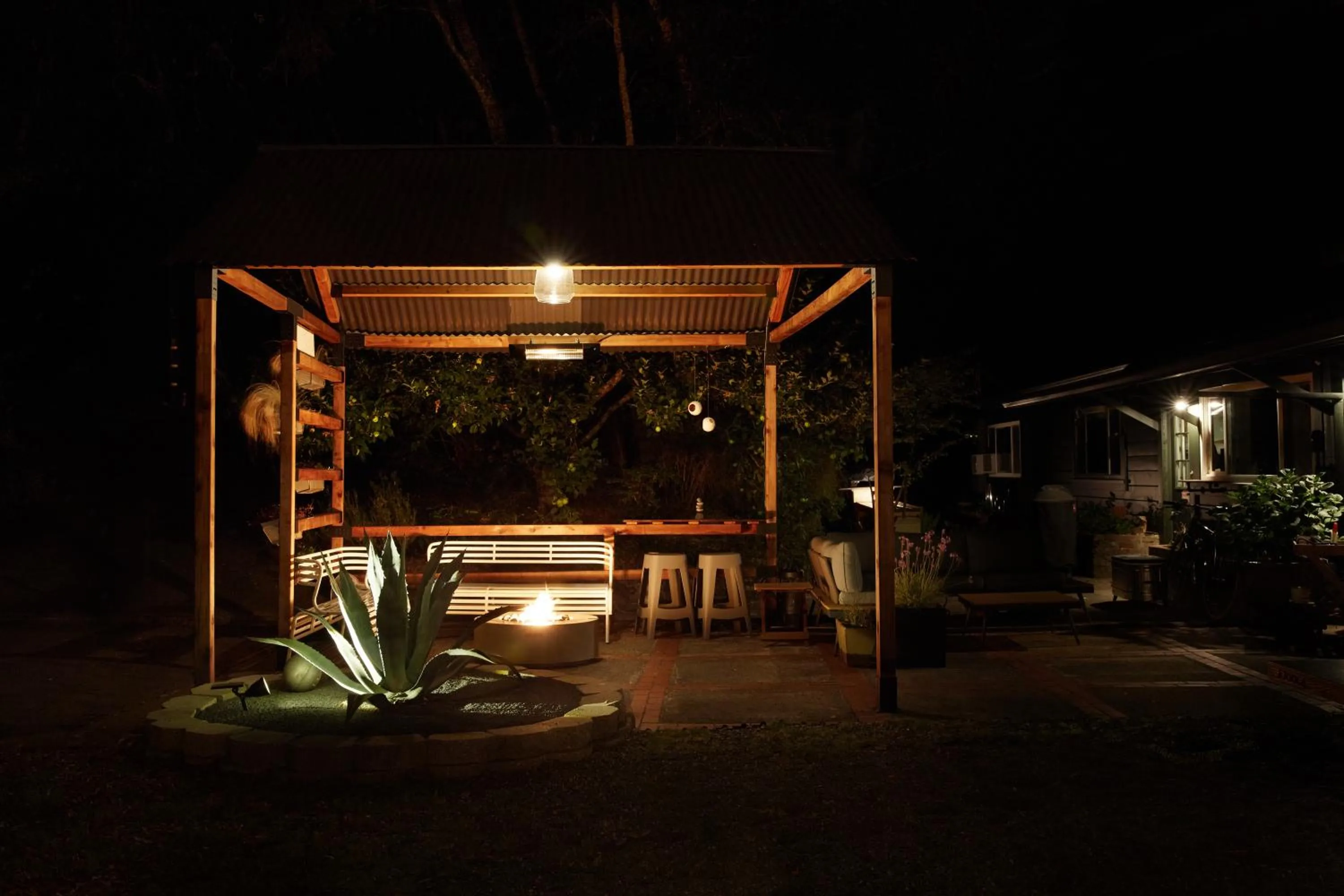 Night in Mine and Farm, The Inn at Guerneville, CA