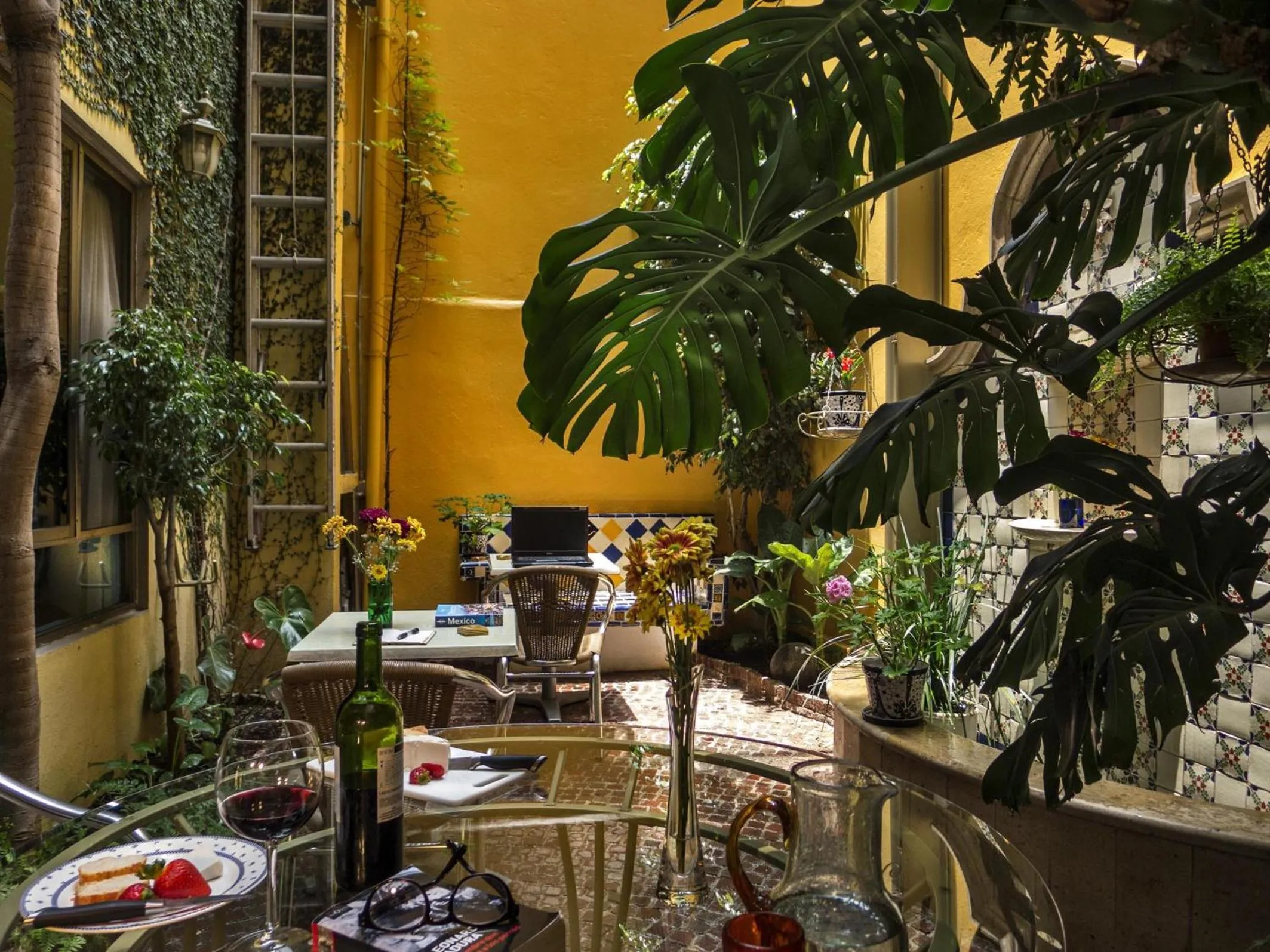 Patio in Chalet del Carmen, Coyoacán