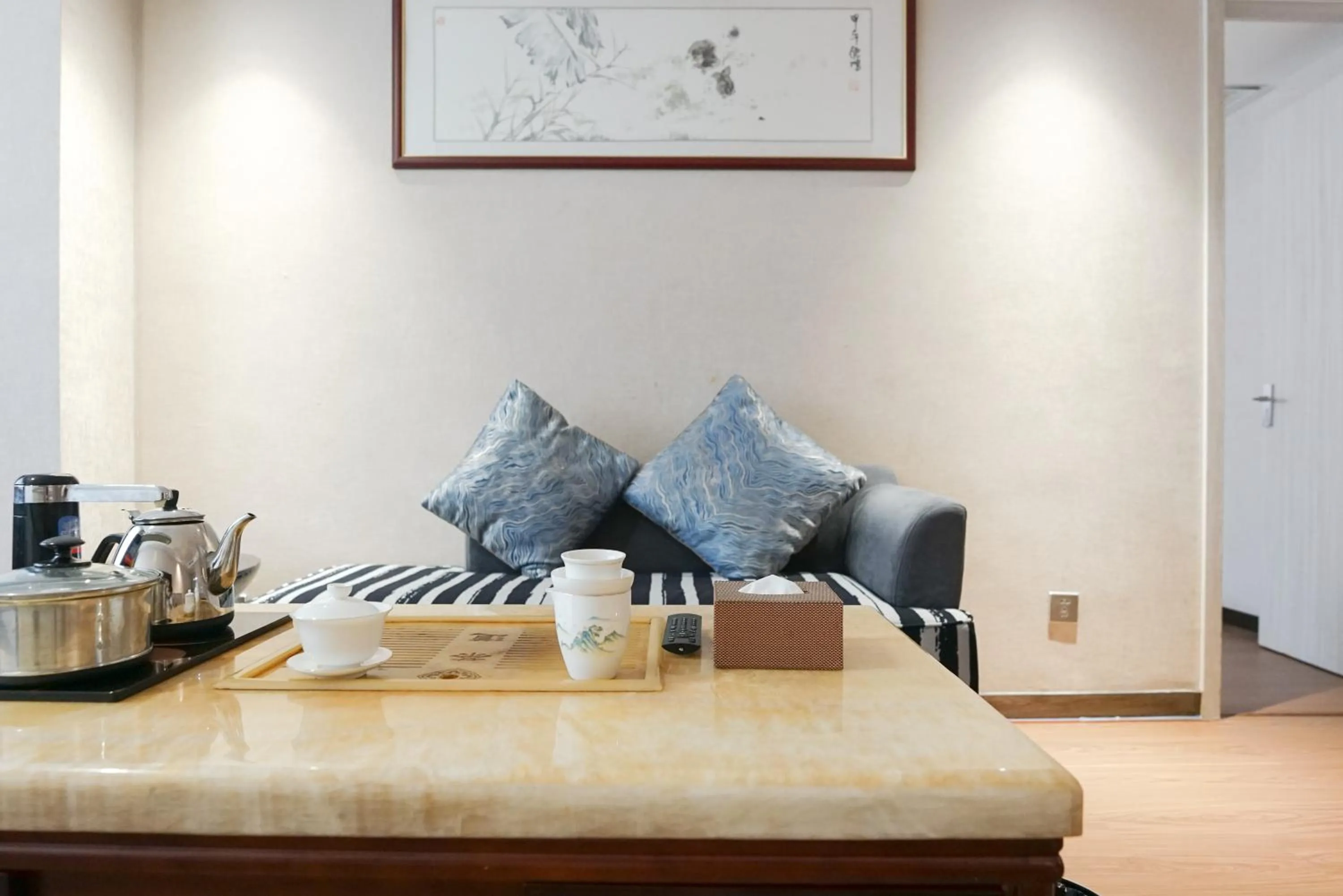 Seating area in Paco Hotel Tianhe Coach Terminal Metro Satation Guangzhou-Free Shuttle Bus for Canton Fair