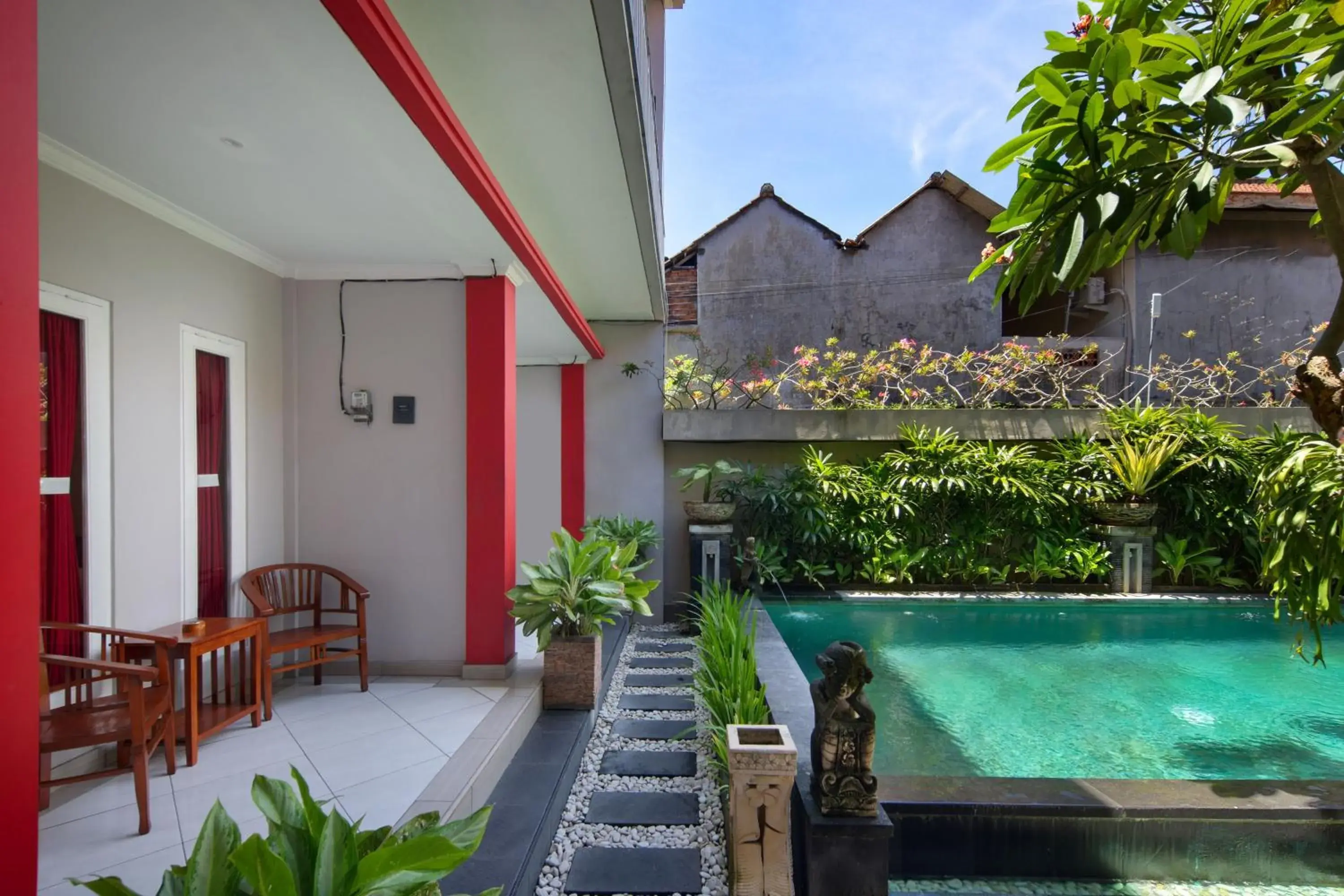 Balcony/Terrace in Angkul Angkul Beach Inn Kuta by Kamara Balcony/Terrace in Angkul Angkul Beach Inn Kuta by Kamara